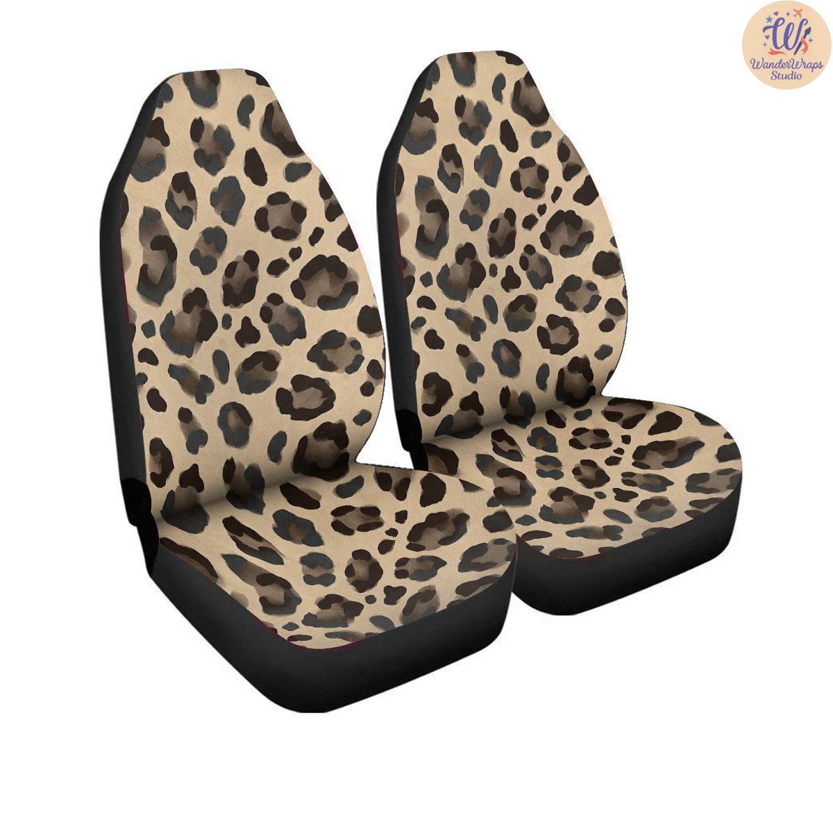 Leopard Print Pattern Pattern Car Seat Covers – High Quality Graphic and Polar Fleece Protector Set