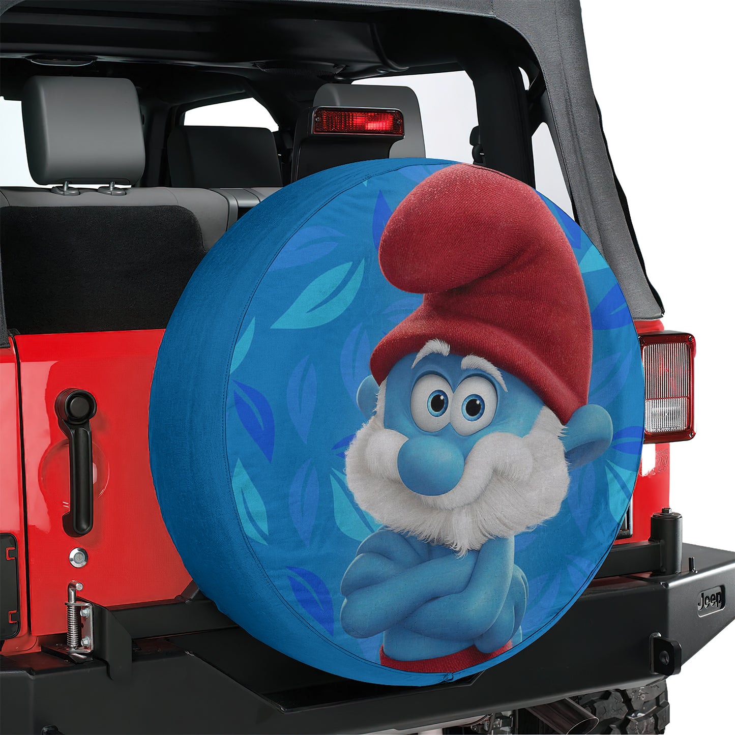 Papa Smurf Spare Tire Cover – Premium Waterproof UV Resistant Protector