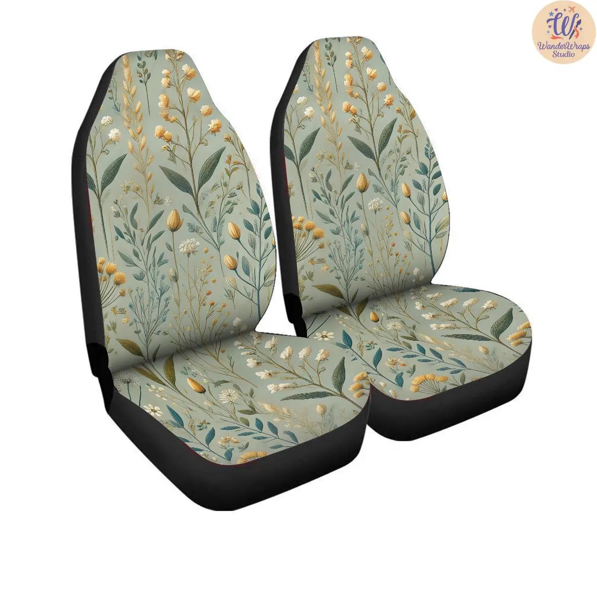 Delicate Meadow Toss Car Seat Covers – High Quality Graphic and Polar Fleece Protector Set