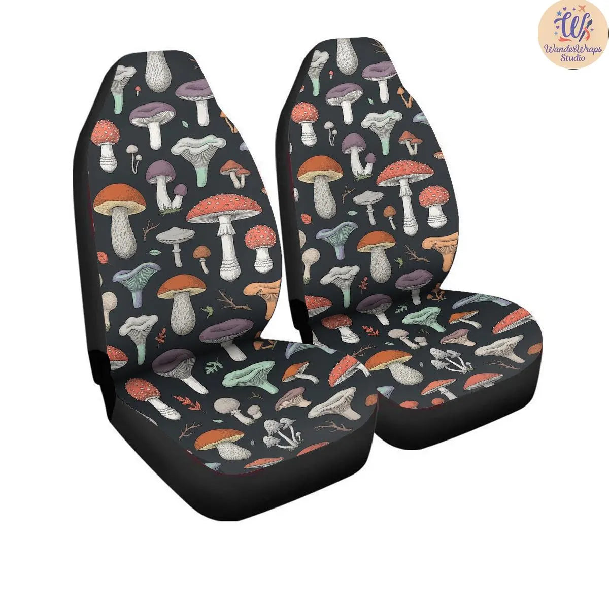Midnight Mycology Car Seat Covers – High Quality Graphic and Polar Fleece Protector Set
