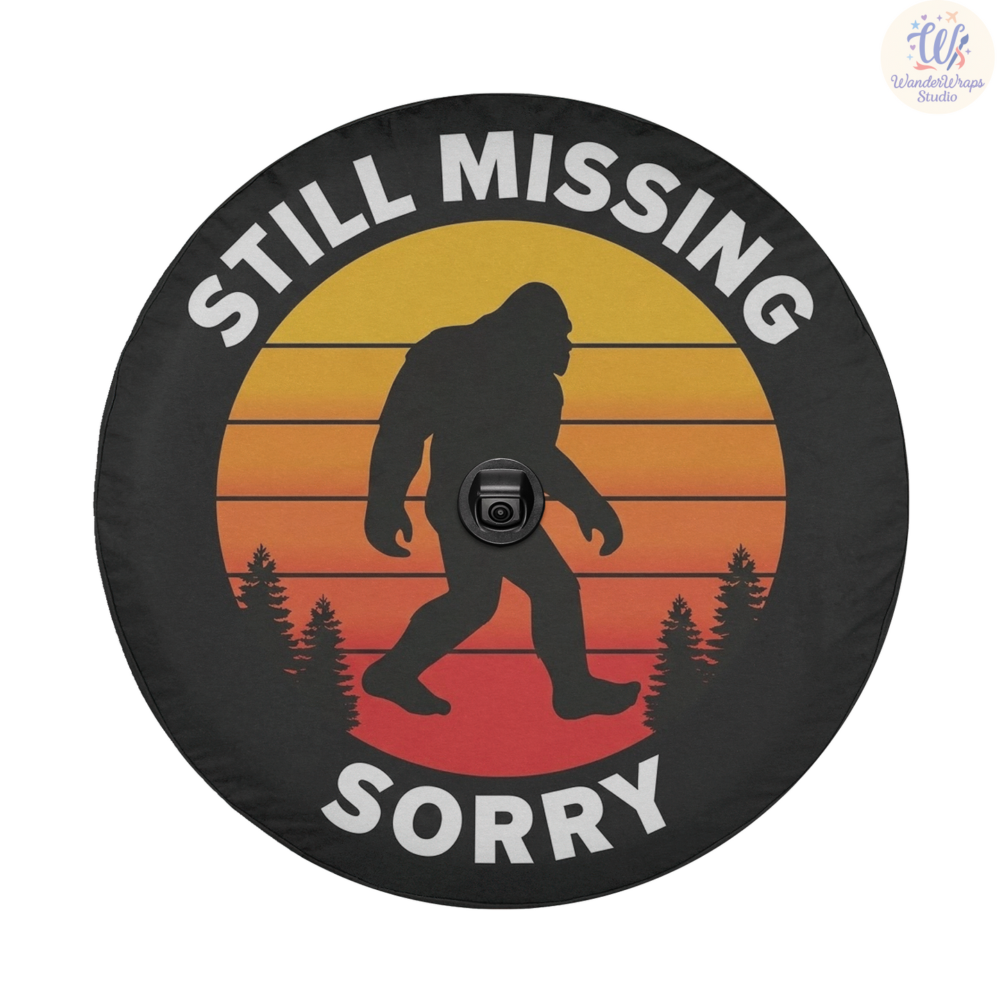 Still Missing Sorry Spare Tire Cover – Waterproof UV Resistant Protector with Camera Hole