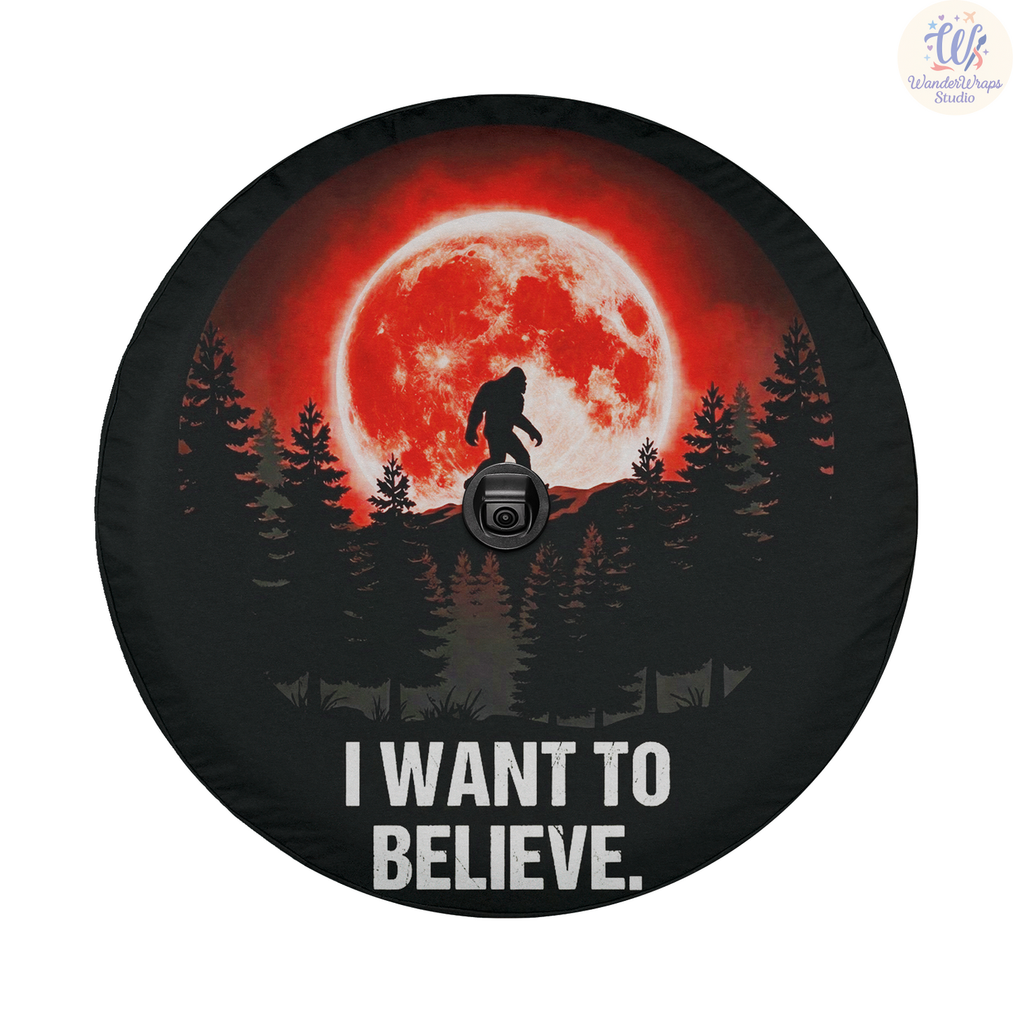 I Want To Believe Spare Tire Cover – Waterproof UV Resistant Protector with Camera Hole