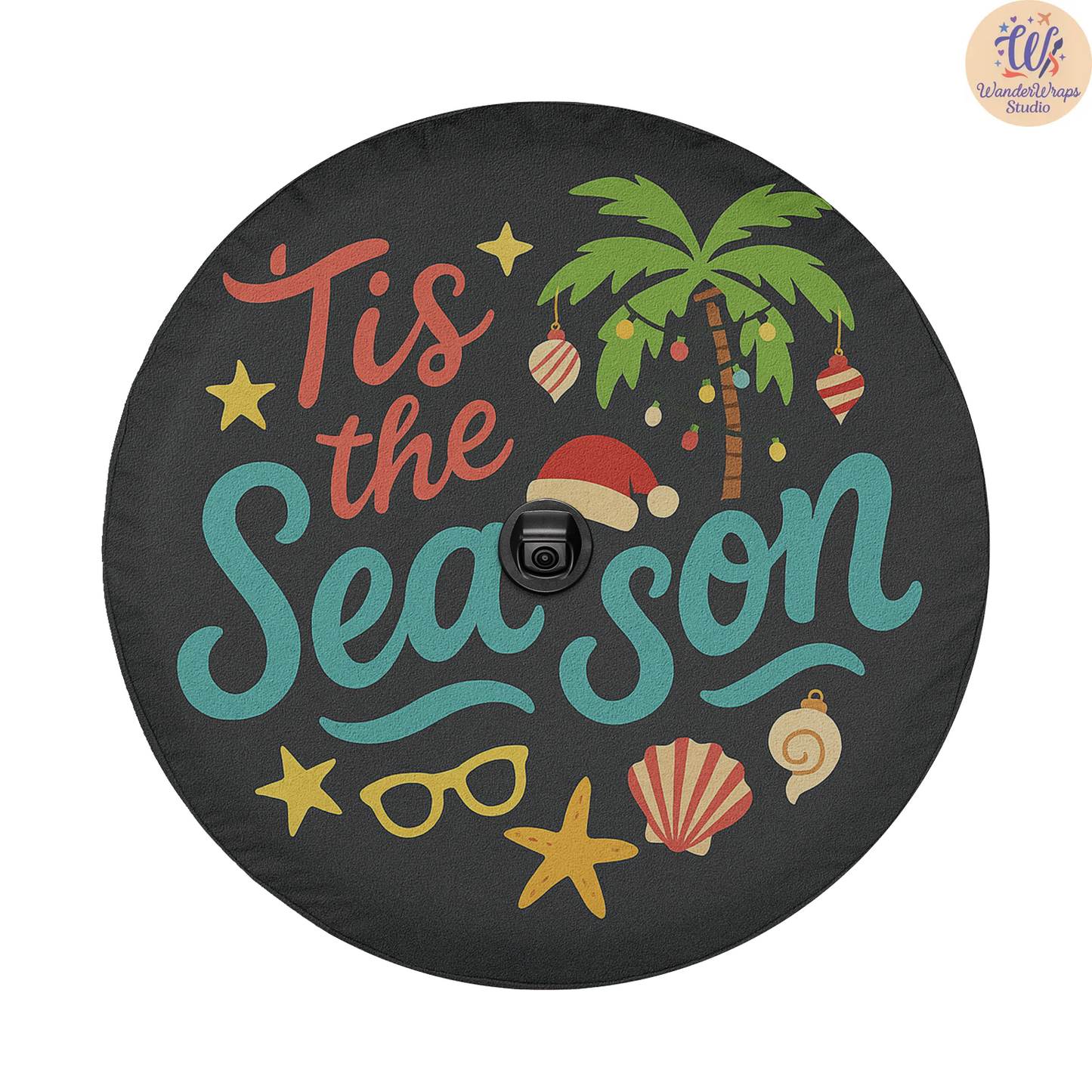 Tis The Season Spare Tire Cover – Waterproof UV Resistant Protector with Camera Hole