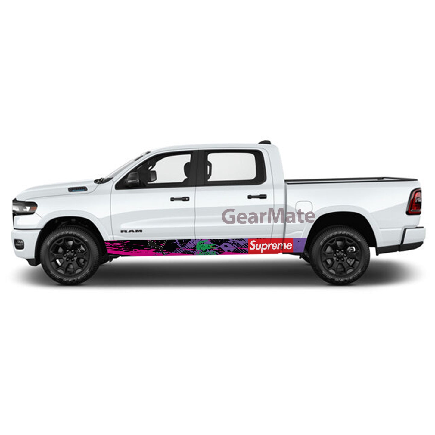 Lascote Fashion Rocker Panel Graphic Decal Kit (Left & Right Sides) - High Quality Vinyl for Trucks & SUVs
