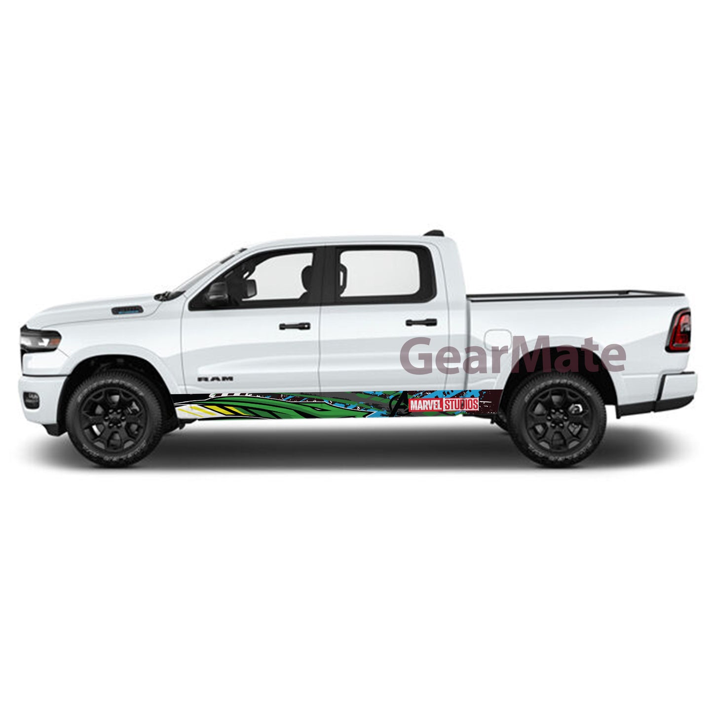 Racing Snake Marvel Avengers Rocker Panel Graphic Decal Kit (Left & Right Sides) - High Quality Vinyl for Trucks & SUVs