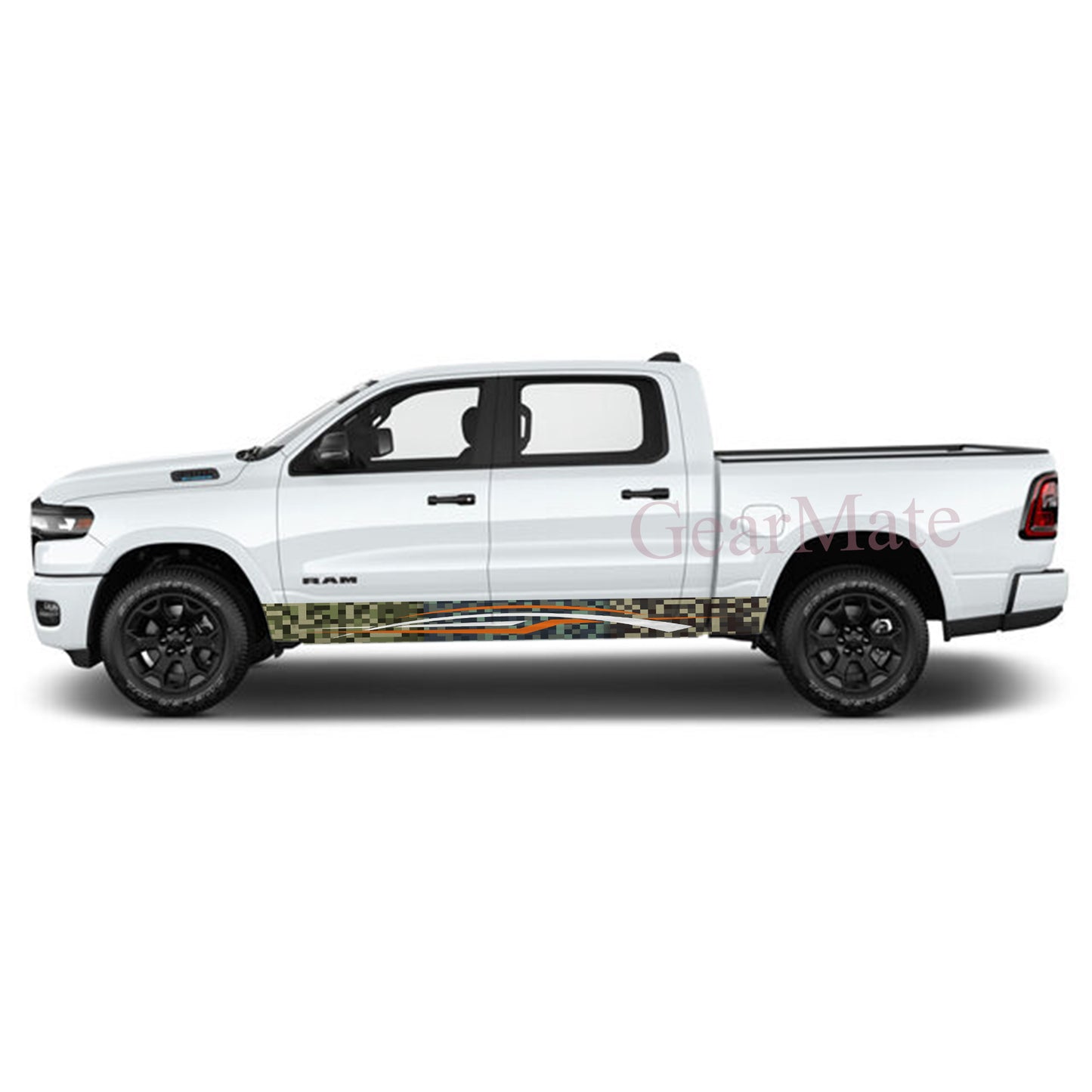 Camouflage Street Speed Engineered Rocker Panel Graphic Decal Kit (Left & Right Sides) - High Quality Vinyl for Trucks & SUVs