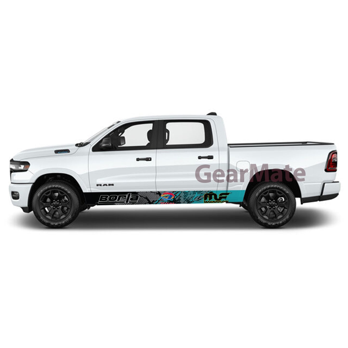 Racing Green Total Rocker Panel Graphic Decal Kit (Left & Right Sides) - High Quality Vinyl for Trucks & SUVs