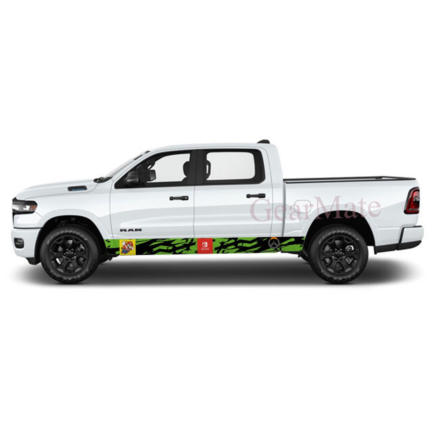 Nintendo Switch Games Rocker Panel Graphic Decal Kit (Left & Right Sides) - High Quality Vinyl for Trucks & SUVs