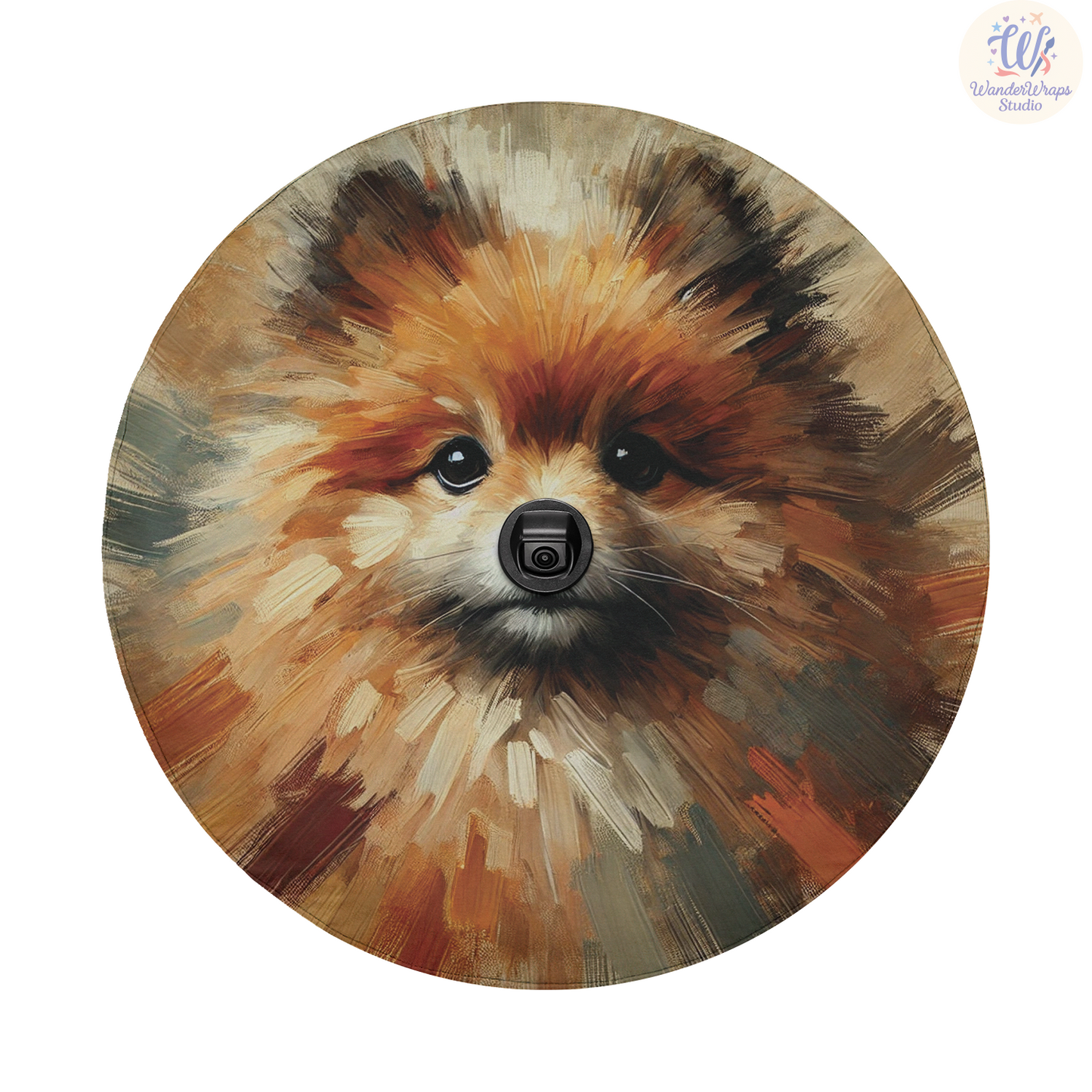 Autumn Palette Fluffy Dog Spare Tire Cover – Waterproof UV Resistant Protector with Camera Hole