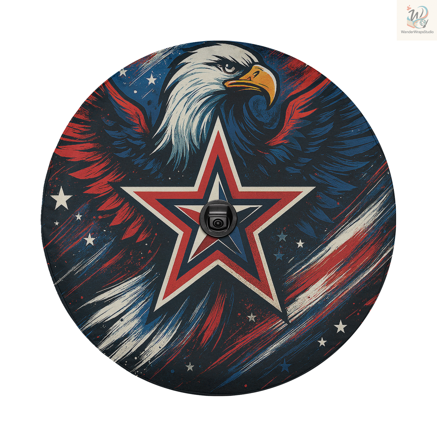 Eagle Fearless Spare Tire Cover – Waterproof UV Resistant Protector with Camera Hole
