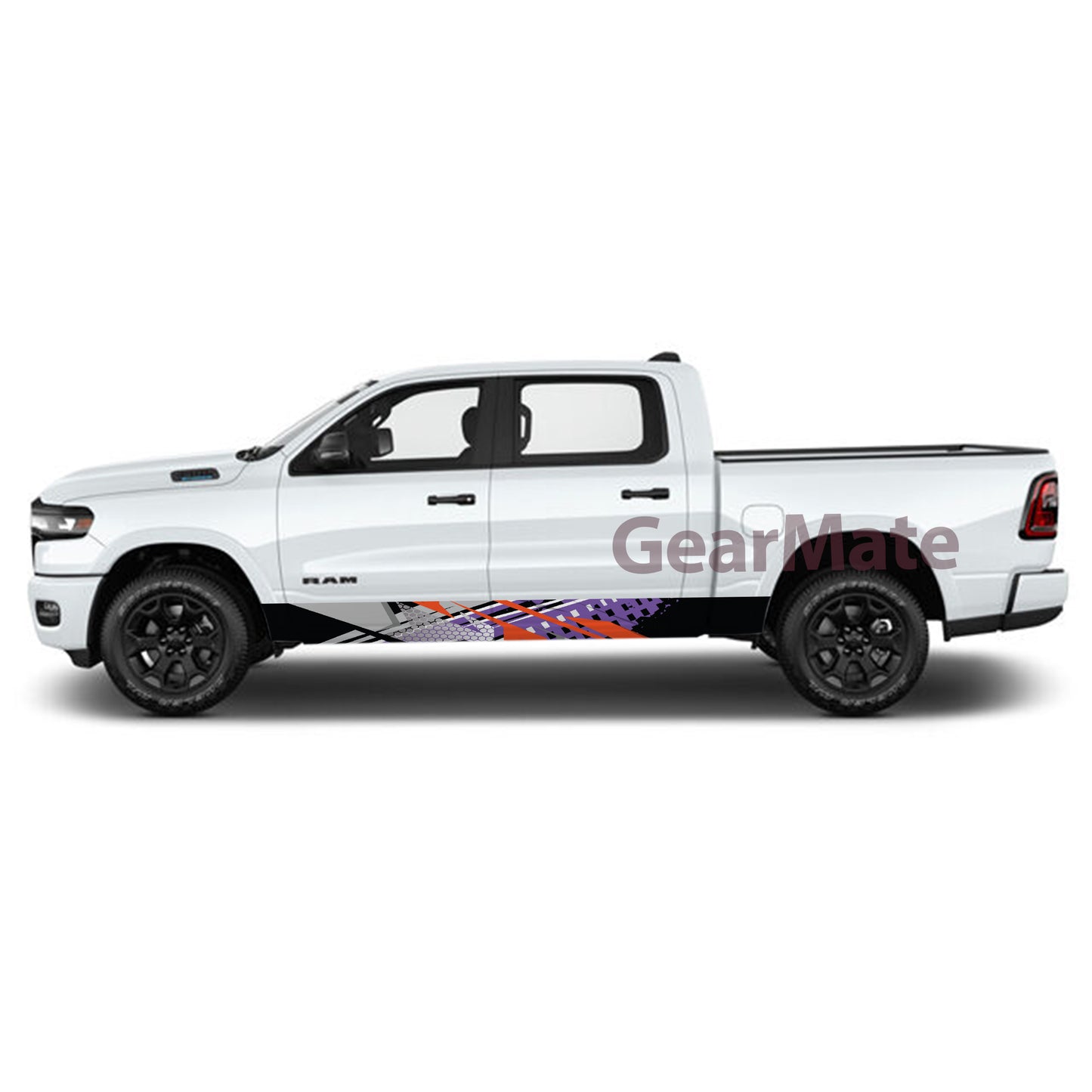 Racing Purple O Rocker Panel Graphic Decal Kit (Left & Right Sides) - High Quality Vinyl for Trucks & SUVs
