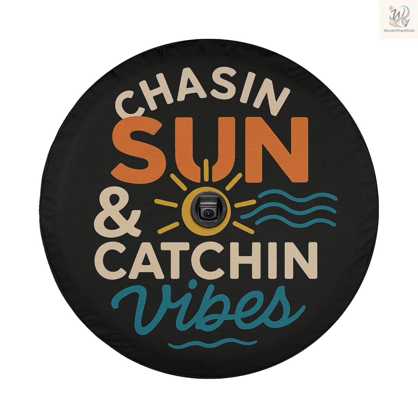Chasin Sun Spare Tire Cover – Waterproof UV Resistant Protector with Camera Hole