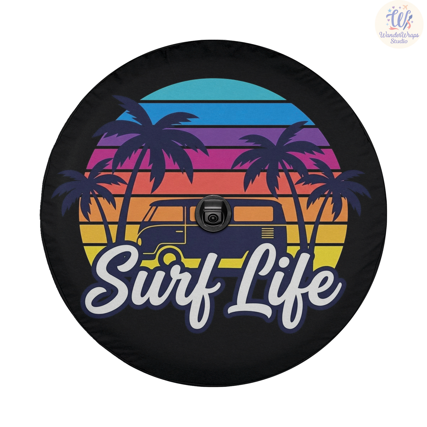 Surf Life Spare Tire Cover – Waterproof UV Resistant Protector with Camera Hole