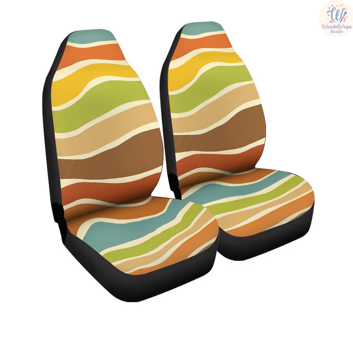 Groove Strata ’73 Car Seat Covers – High Quality Graphic and Polar Fleece Protector Set