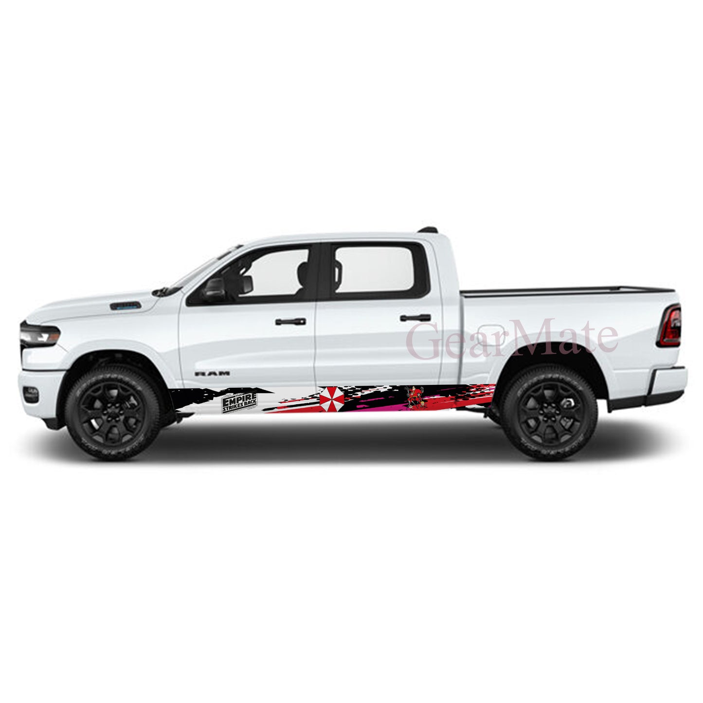Road Warrior Umbrella Rocker Panel Graphic Decal Kit (Left & Right Sides) - High Quality Vinyl for Trucks & SUVs