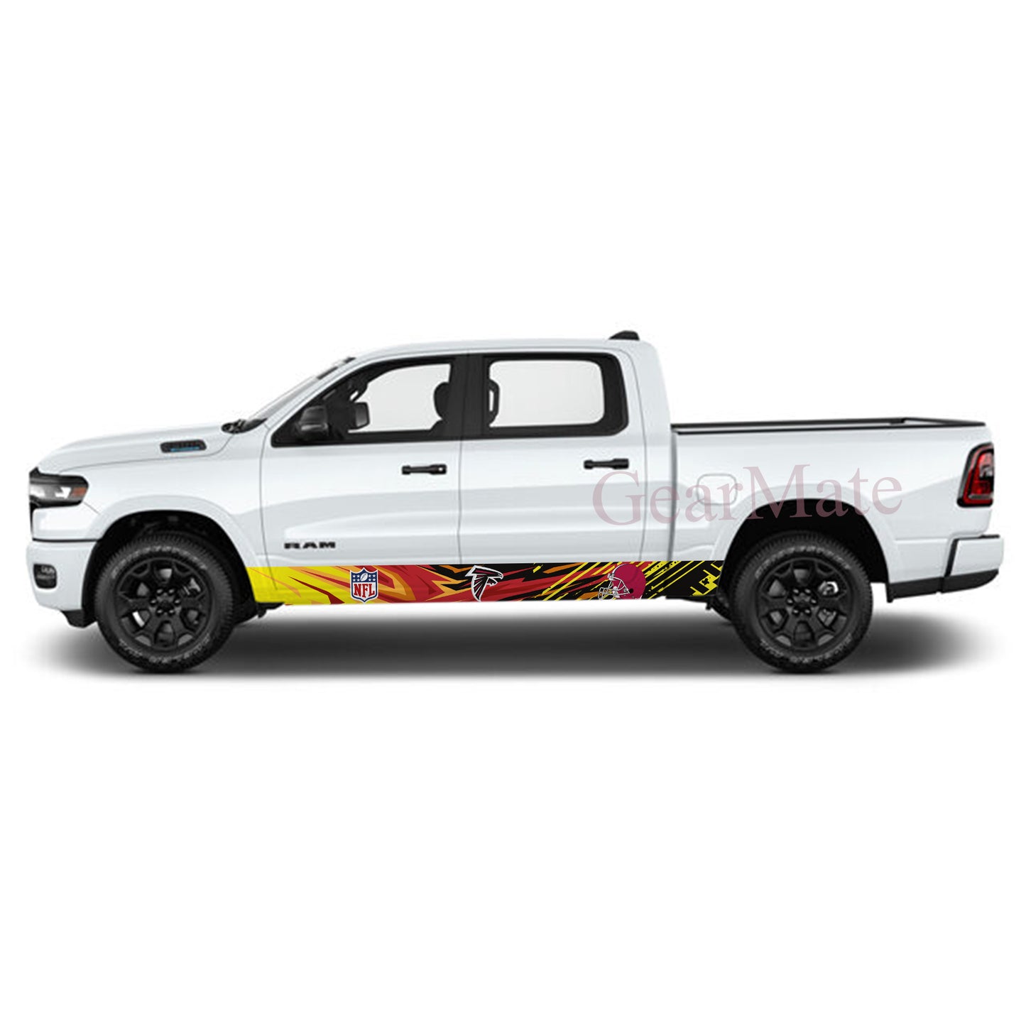 NFL Atlanta Falcons Rocker Panel Graphic Decal Kit (Left & Right Sides) - High Quality Vinyl for Trucks & SUVs
