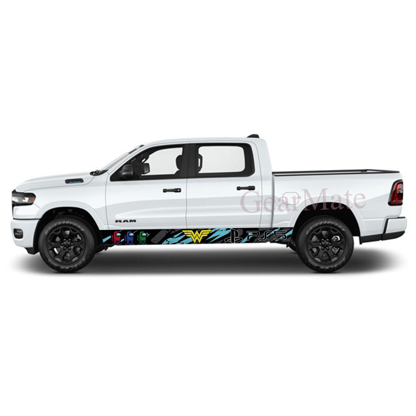 Wonder Woman Games Rocker Panel Graphic Decal Kit (Left & Right Sides) - High Quality Vinyl for Trucks & SUVs
