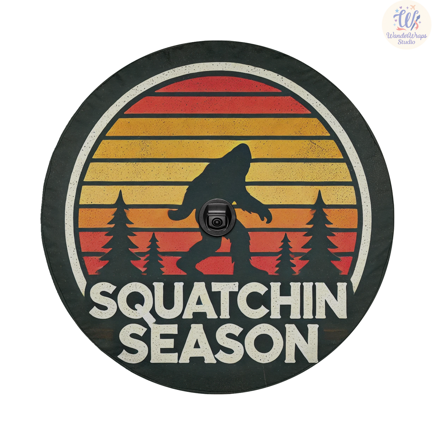 Squatchin Season Spare Tire Cover – Waterproof UV Resistant Protector with Camera Hole
