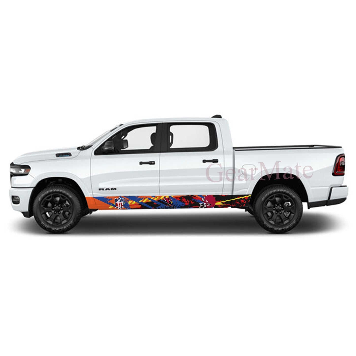NFL Arizona Cardinals Rocker Panel Graphic Decal Kit (Left & Right Sides) - High Quality Vinyl for Trucks & SUVs
