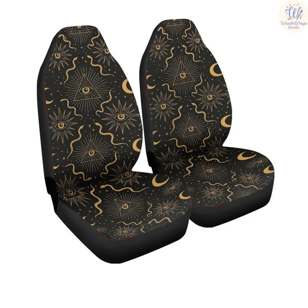 Celestial Gaze Car Seat Covers – High Quality Graphic and Polar Fleece Protector Set