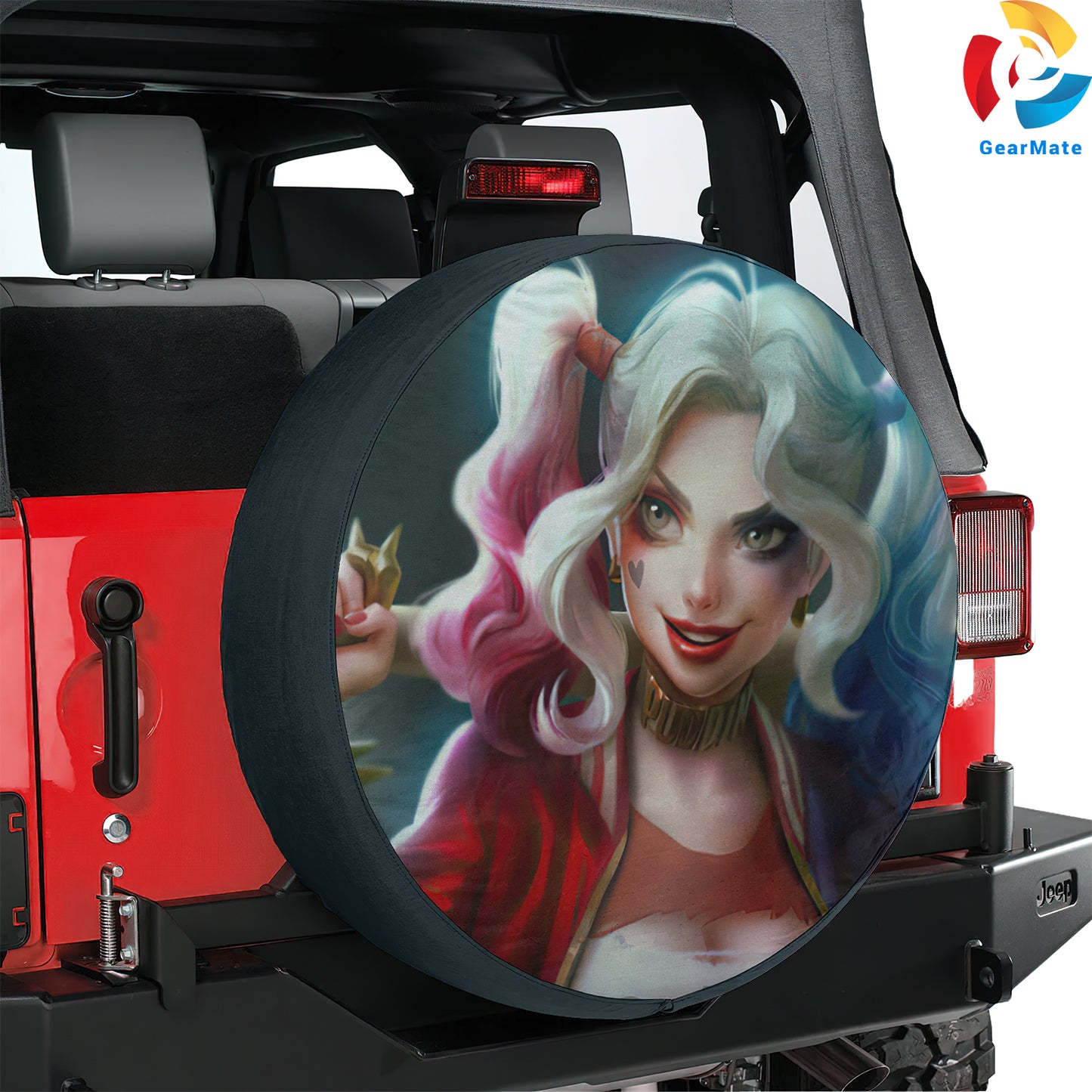 DC Harley Quinn Comics Spare Tire Cover – Premium Waterproof UV Resistant Protector