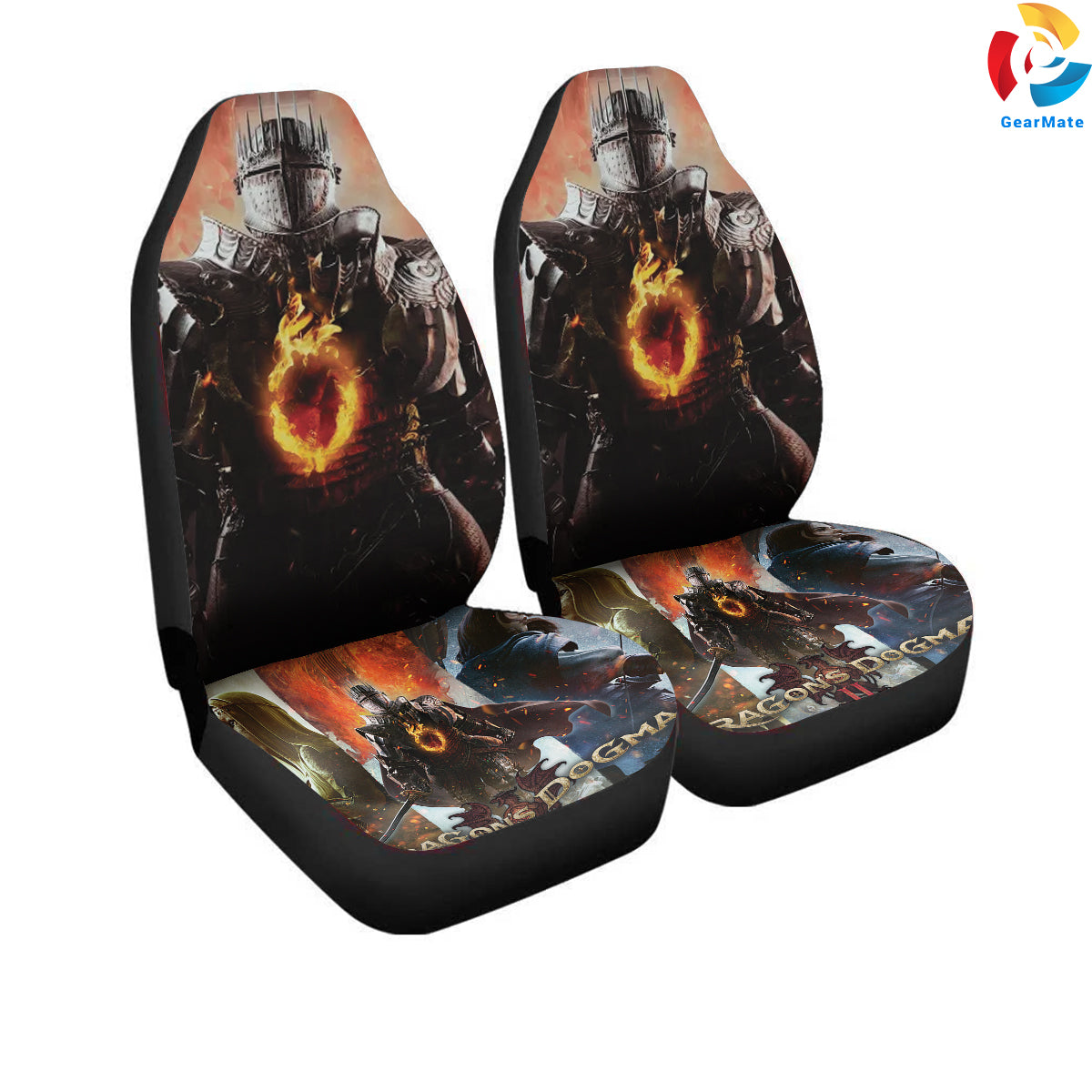 Dragon's Dogma II Car Seat Covers – High Quality Graphic and Polar Fleece Protector Set