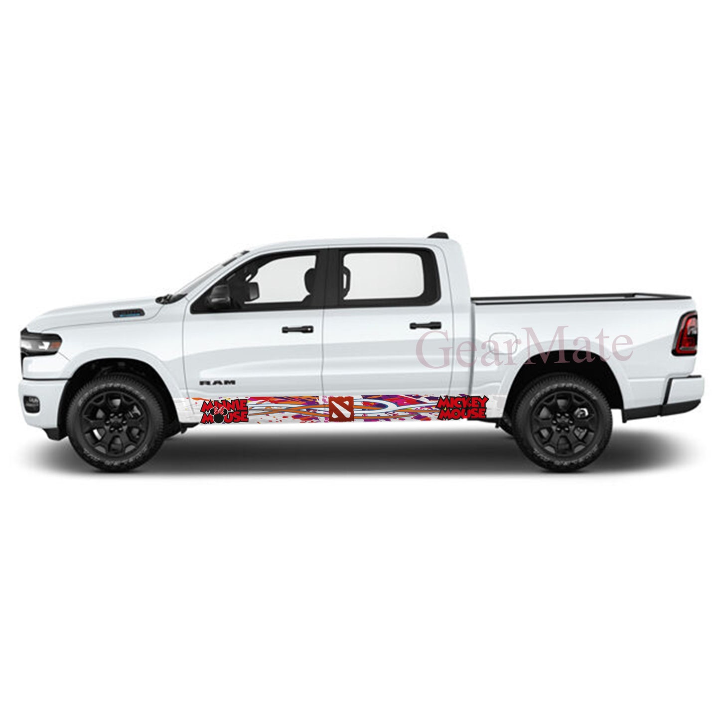 Dota 2 Games Rocker Panel Graphic Decal Kit (Left & Right Sides) - High Quality Vinyl for Trucks & SUVs