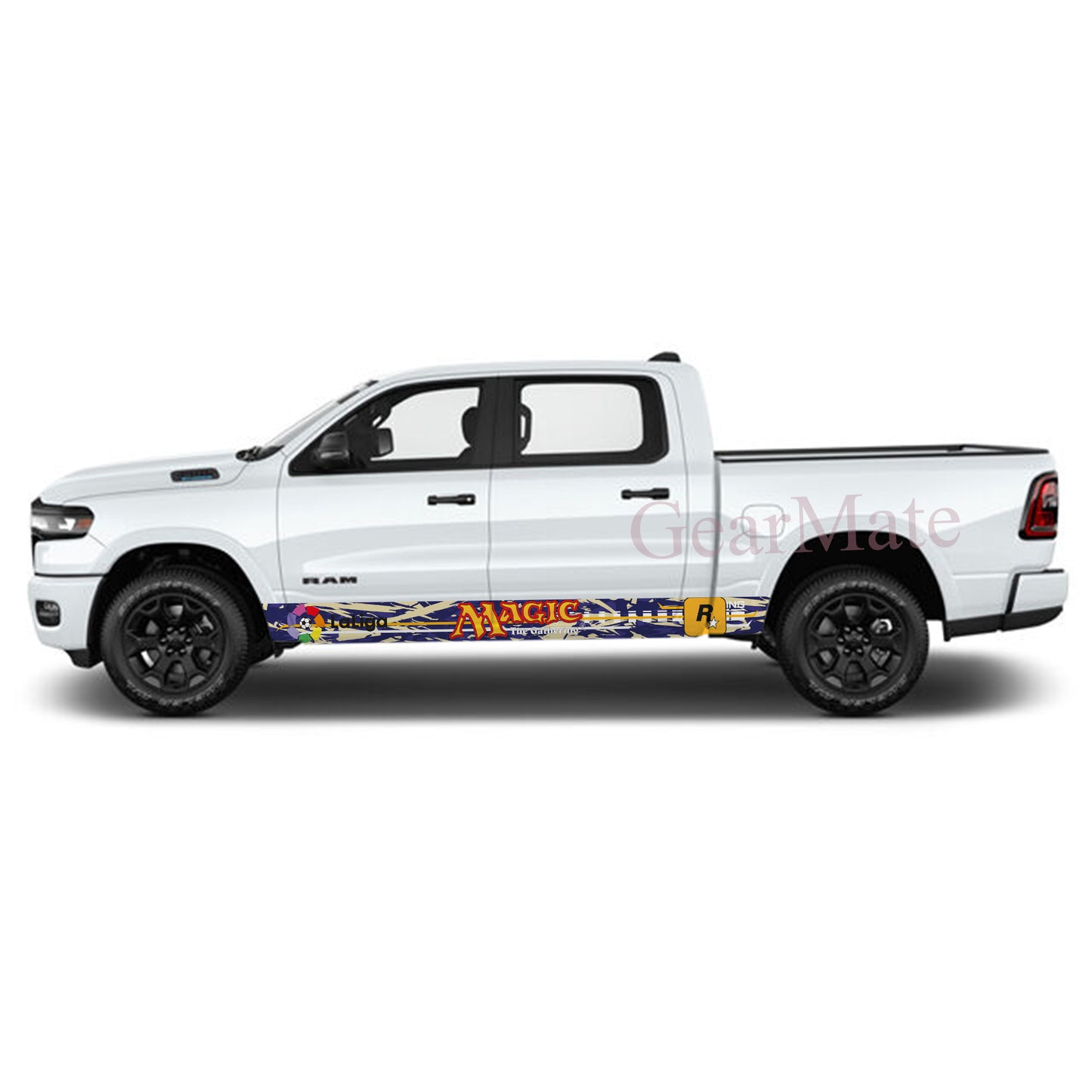 Magic The Gathering Games Rocker Panel Graphic Decal Kit (Left & Right Sides) - High Quality Vinyl for Trucks & SUVs