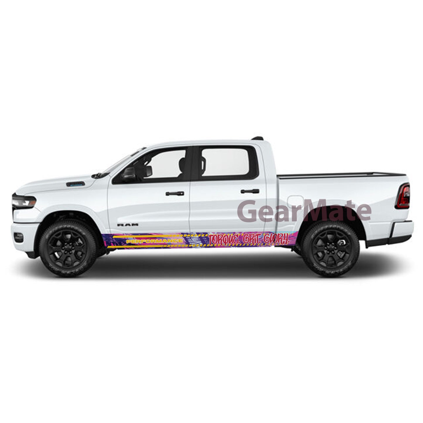 Torque Grit Glory Rocker Panel Graphic Decal Kit (Left & Right Sides) - High Quality Vinyl for Trucks & SUVs