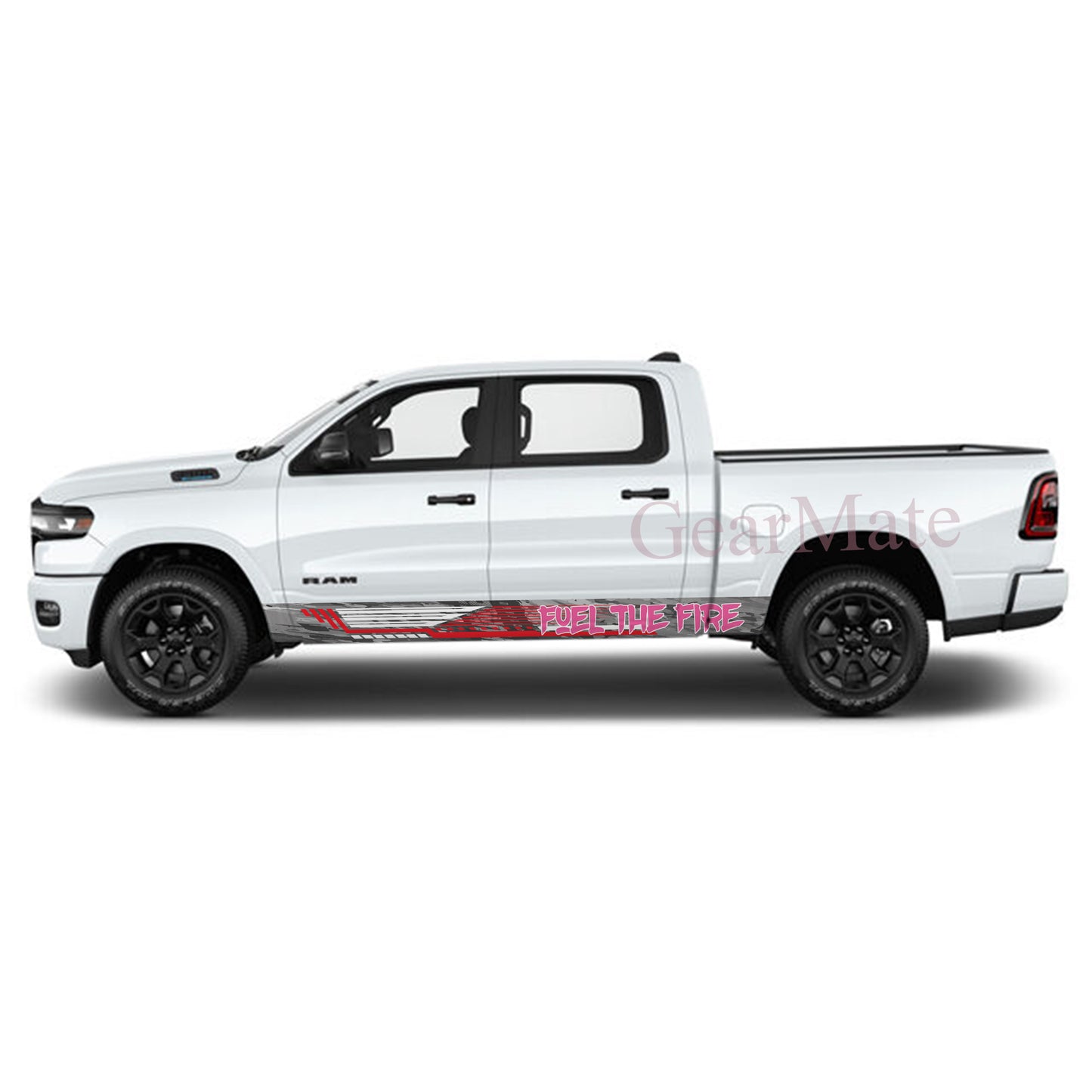 Fuel The Fire Rocker Panel Graphic Decal Kit (Left & Right Sides) - High Quality Vinyl for Trucks & SUVs