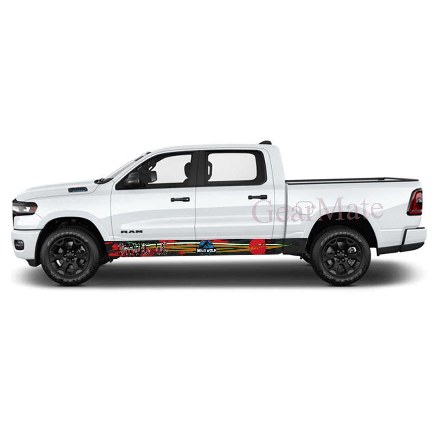 Mattel Games Rocker Panel Graphic Decal Kit (Left & Right Sides) - High Quality Vinyl for Trucks & SUVs