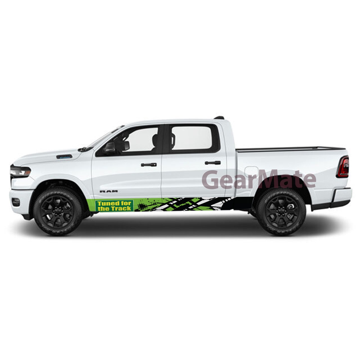 Tuned for the Track Rocker Panel Graphic Decal Kit (Left & Right Sides) - High Quality Vinyl for Trucks & SUVs