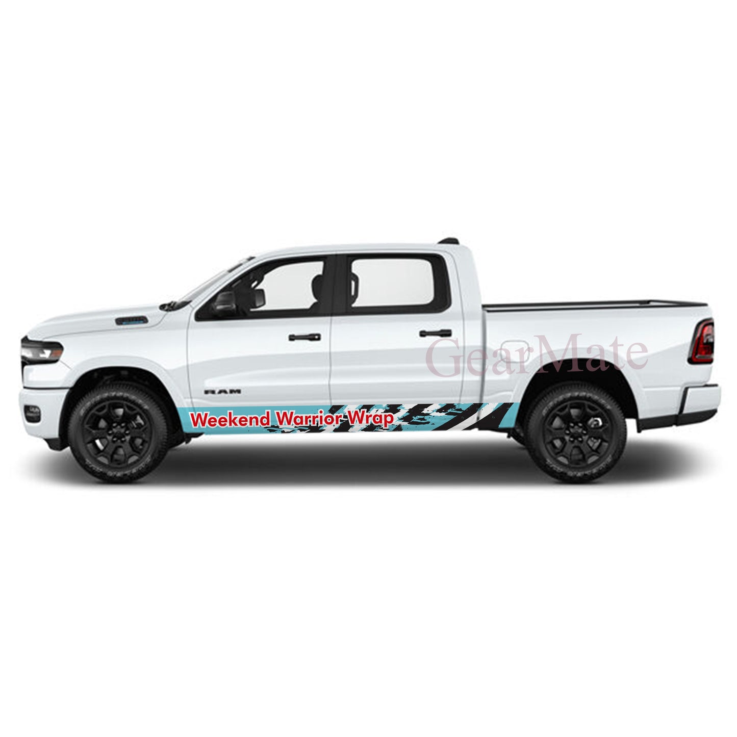 Weekend Warrior Wrap Rocker Panel Graphic Decal Kit (Left & Right Sides) - High Quality Vinyl for Trucks & SUVs