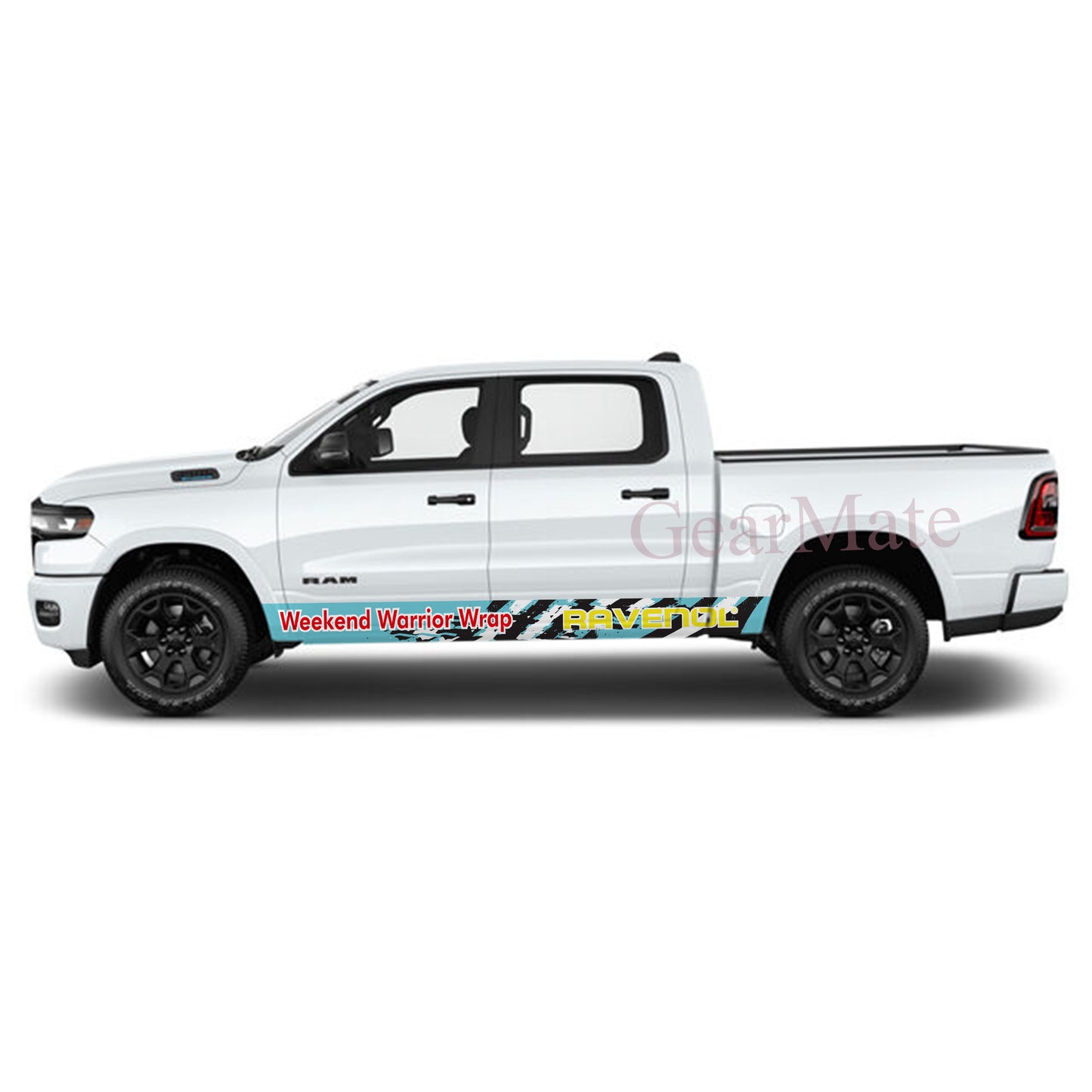 Weekend Warrior Wrap Ravenol Rocker Panel Graphic Decal Kit (Left & Right Sides) - High Quality Vinyl for Trucks & SUVs