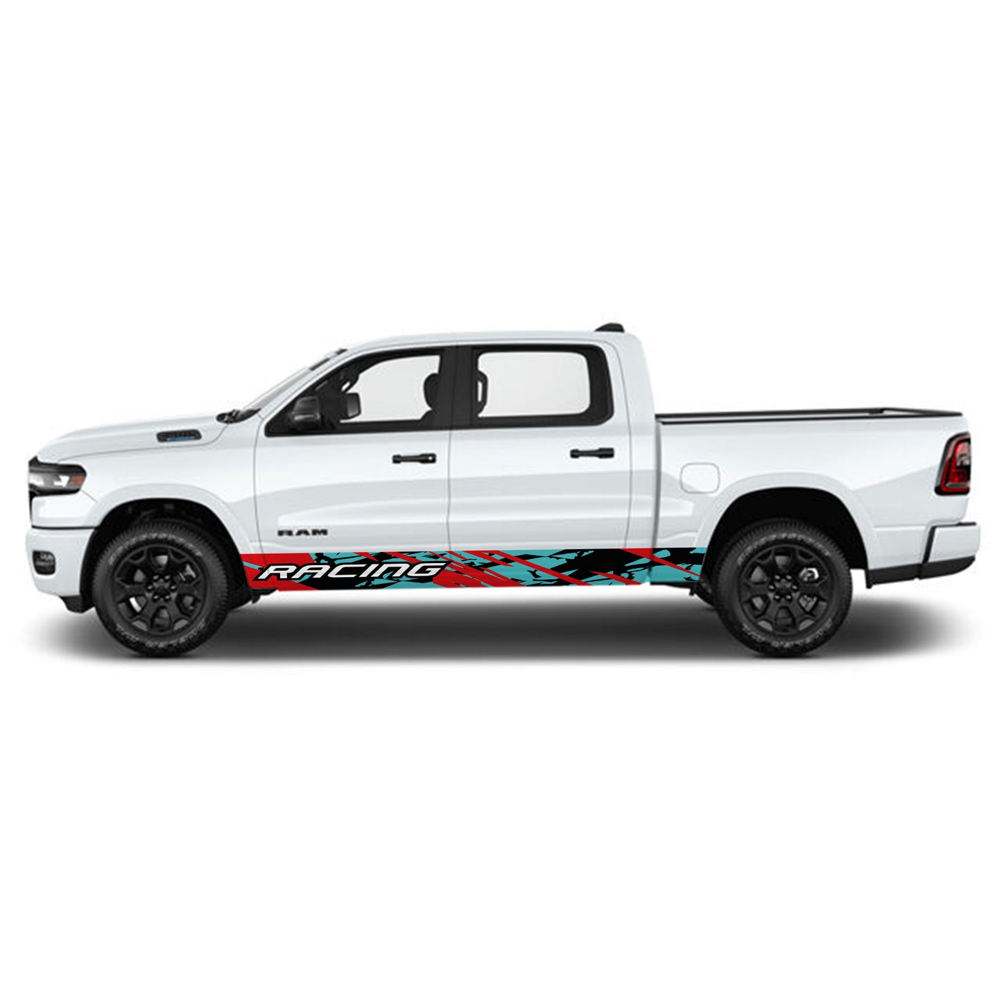 Racing Green Rocker Panel Graphic Decal Kit (Left & Right Sides) - High Quality Vinyl for Trucks & SUVs