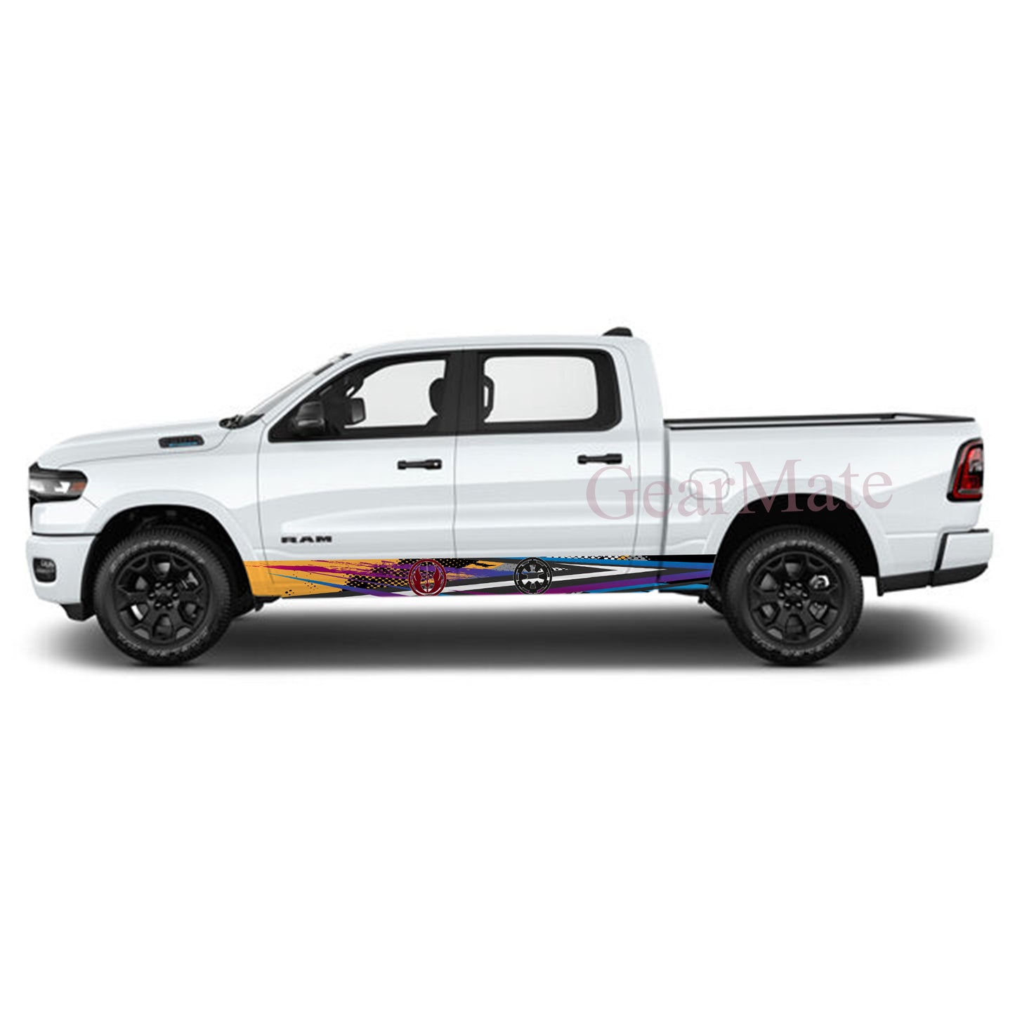 Sport Purple Jedi Galatic Rocker Panel Graphic Decal Kit (Left & Right Sides) - High Quality Vinyl for Trucks & SUVs
