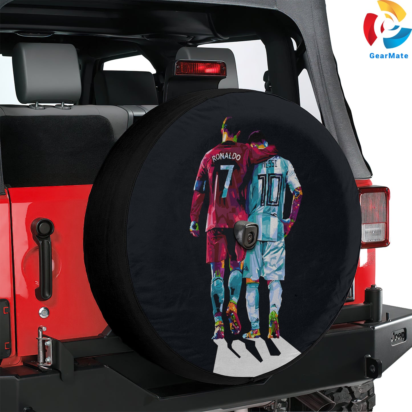 Cristiano Ronaldo Leo Messi Spare Tire Cover – Premium Waterproof UV Resistant Protector