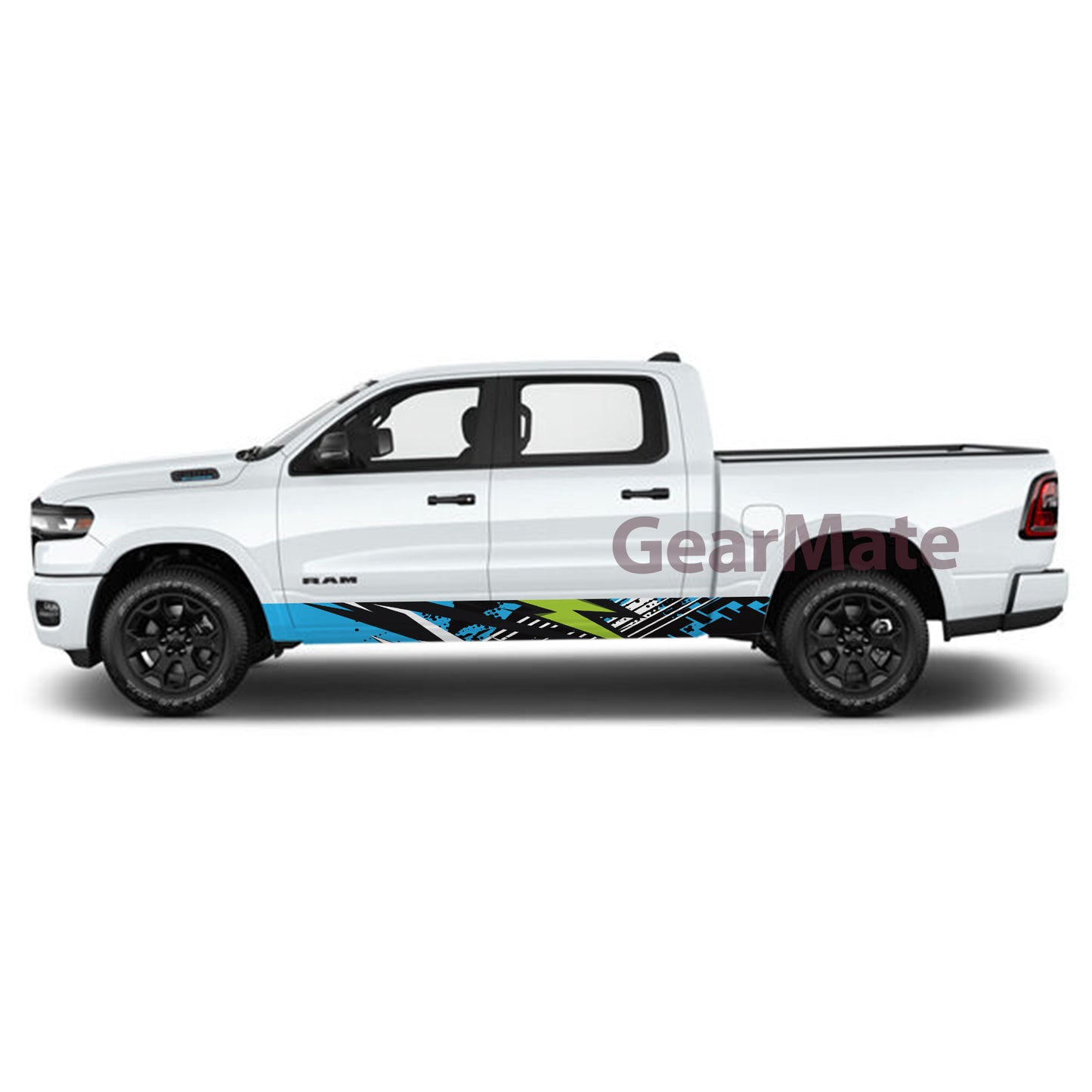 Sport Racing Stripe BG Rocker Panel Graphic Decal Kit (Left & Right Sides) - High Quality Vinyl for Trucks & SUVs
