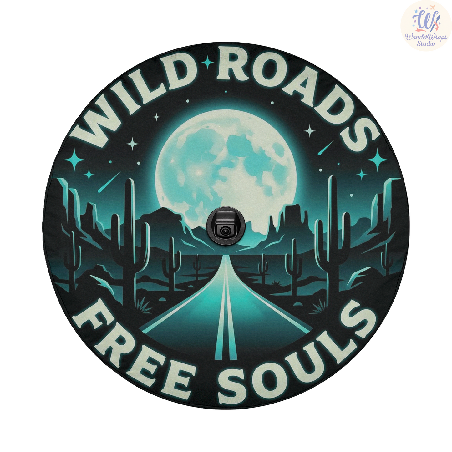 Wild Roads Free Souls Spare Tire Cover – Waterproof UV Resistant Protector with Camera Hole