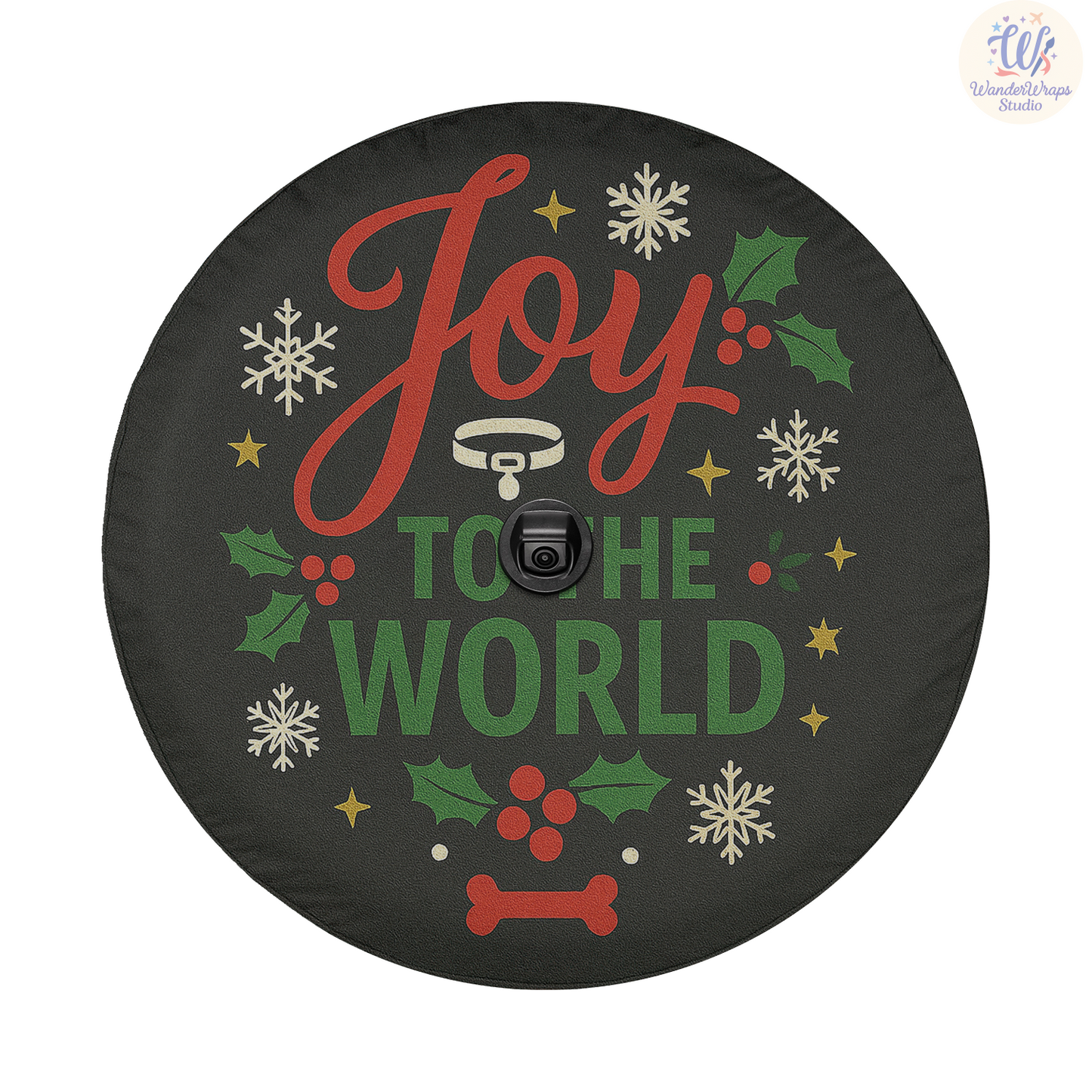 Joy To The World Spare Tire Cover – Waterproof UV Resistant Protector with Camera Hole