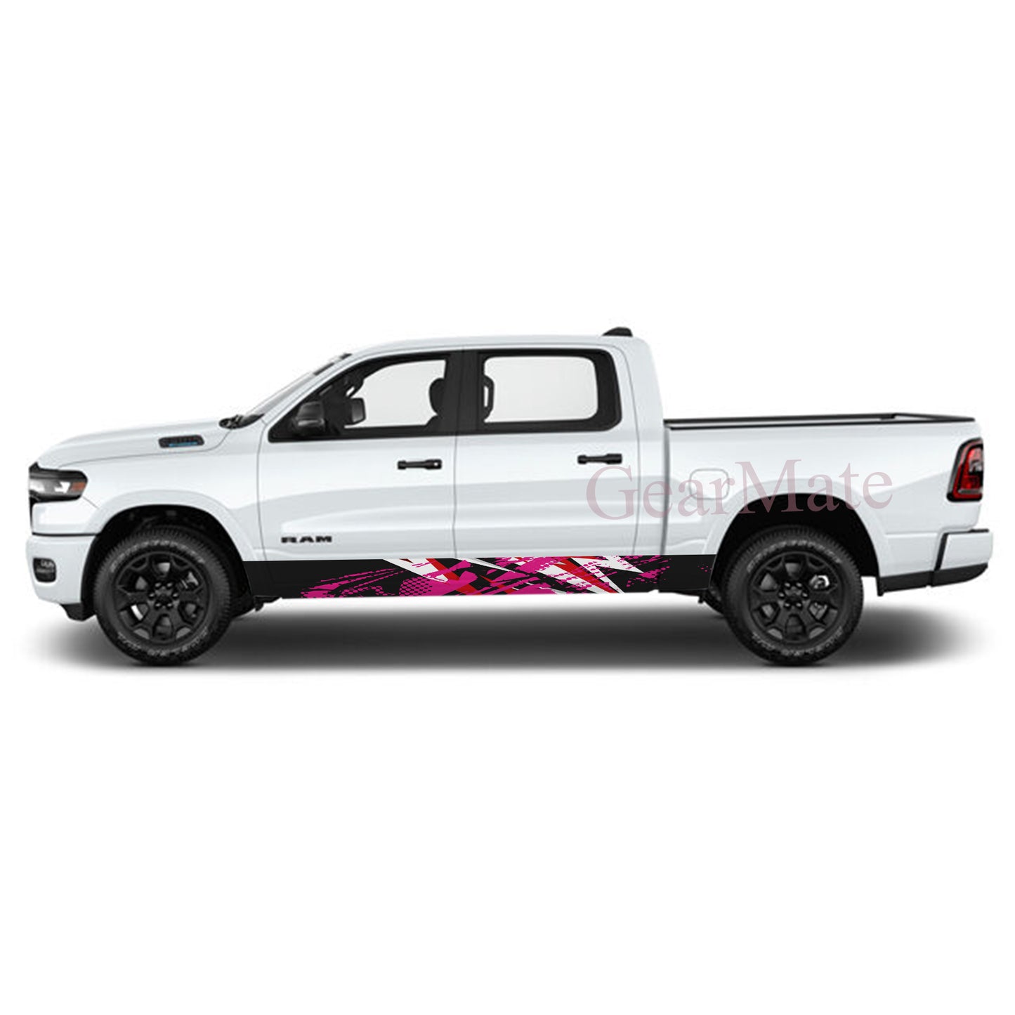 Racing Stripe Paint PB Rocker Panel Graphic Decal Kit (Left & Right Sides) - High Quality Vinyl for Trucks & SUVs