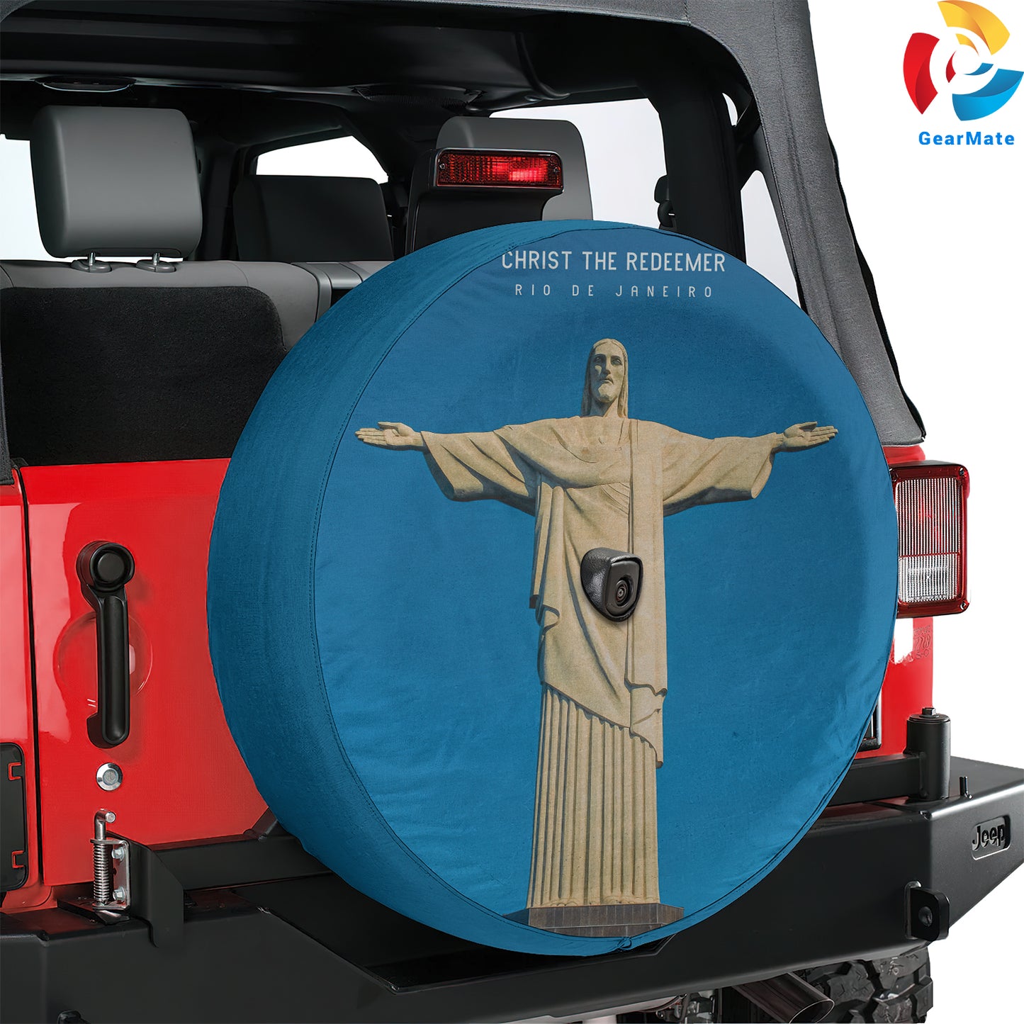 Christ The Redeemer Spare Tire Cover – Premium Waterproof UV Resistant Protector