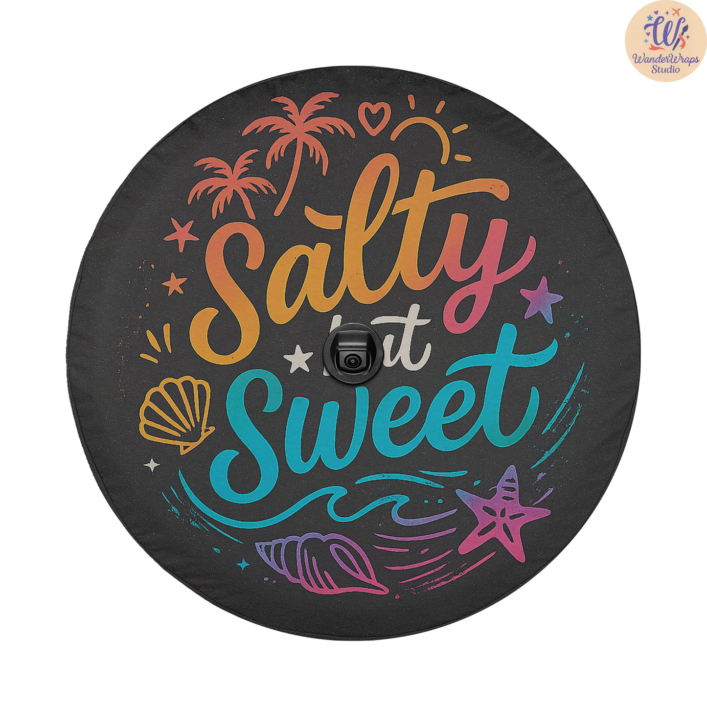 Salty But Sweet Spare Tire Cover – Waterproof UV Resistant Protector with Camera Hole