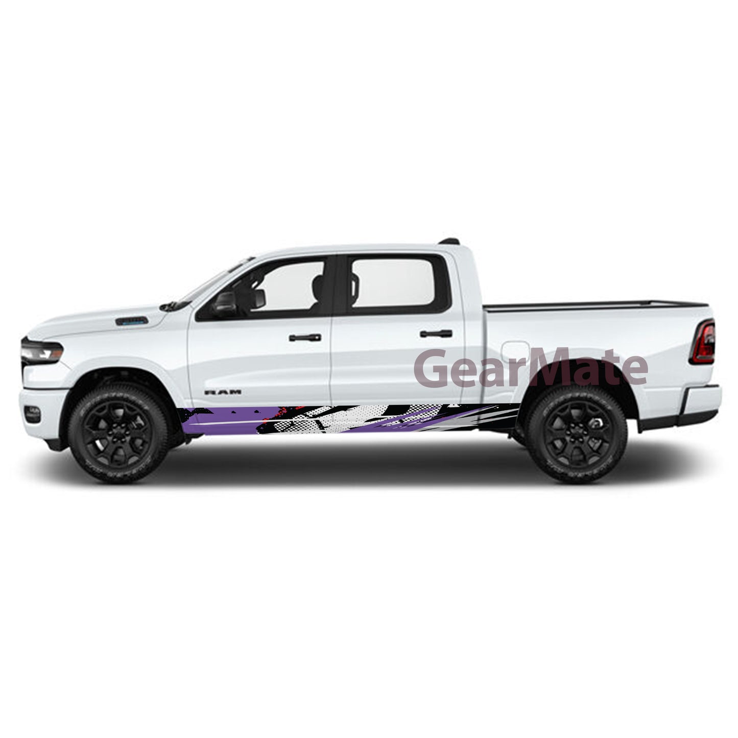 Racing Grunge PR Panel Graphic Decal Kit (Left & Right Sides) - High Quality Vinyl for Trucks & SUVs