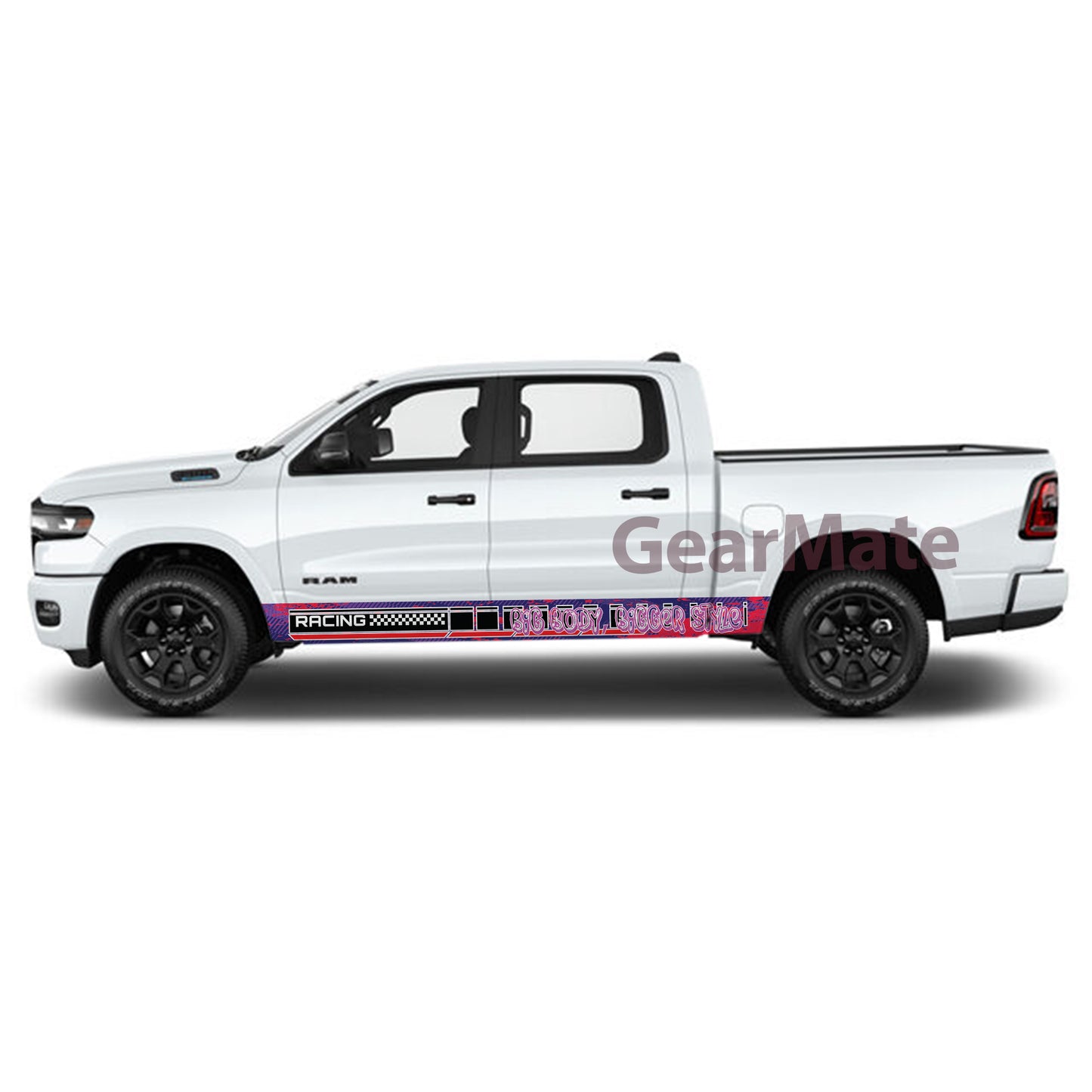 Big Body Bigger Style Rocker Panel Graphic Decal Kit (Left & Right Sides) - High Quality Vinyl for Trucks & SUVs