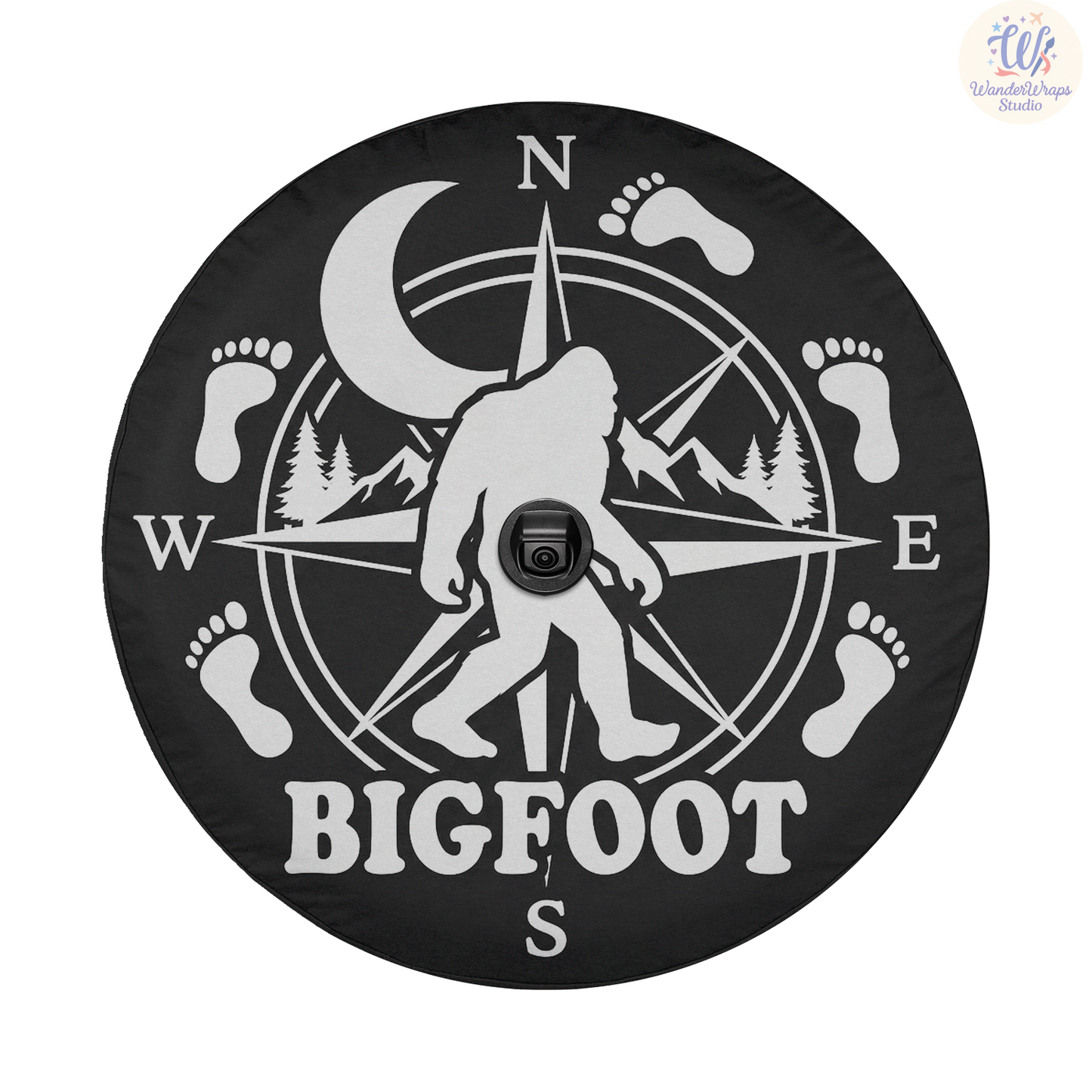 Big Foot Compass Spare Tire Cover – Waterproof UV Resistant Protector with Camera Hole