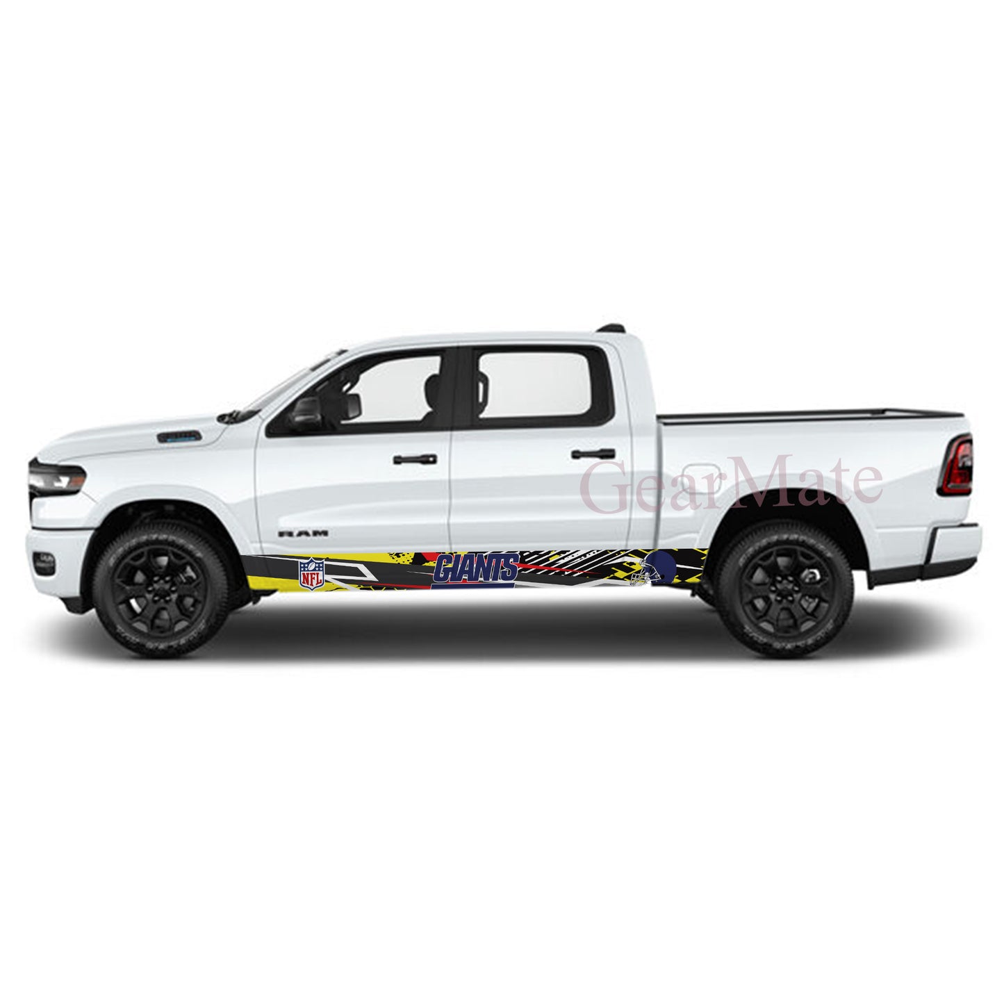 NFL New York Giants Rocker Panel Graphic Decal Kit (Left & Right Sides) - High Quality Vinyl for Trucks & SUVs
