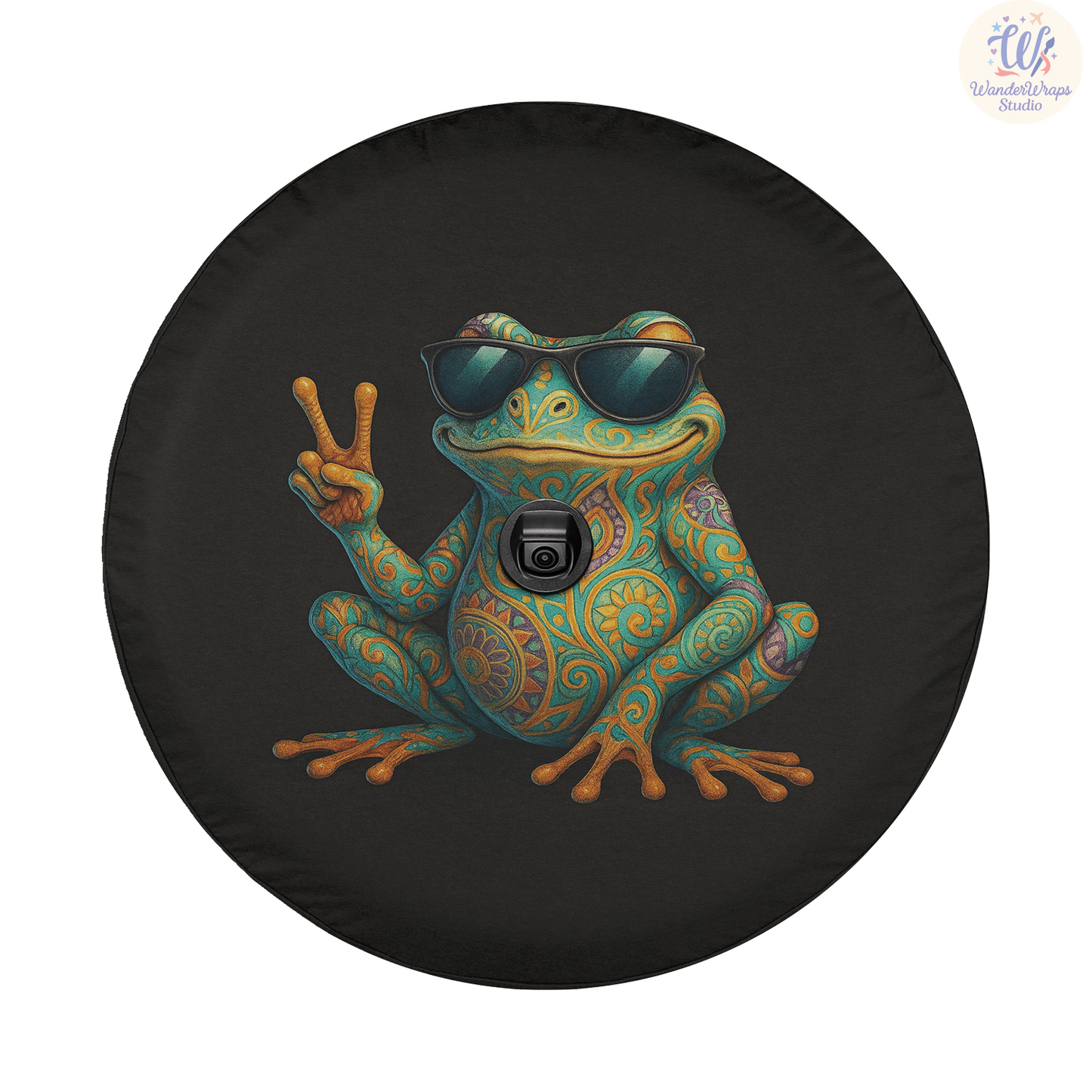 Frog Spare Tire Cover – Waterproof UV Resistant Protector with Camera Hole