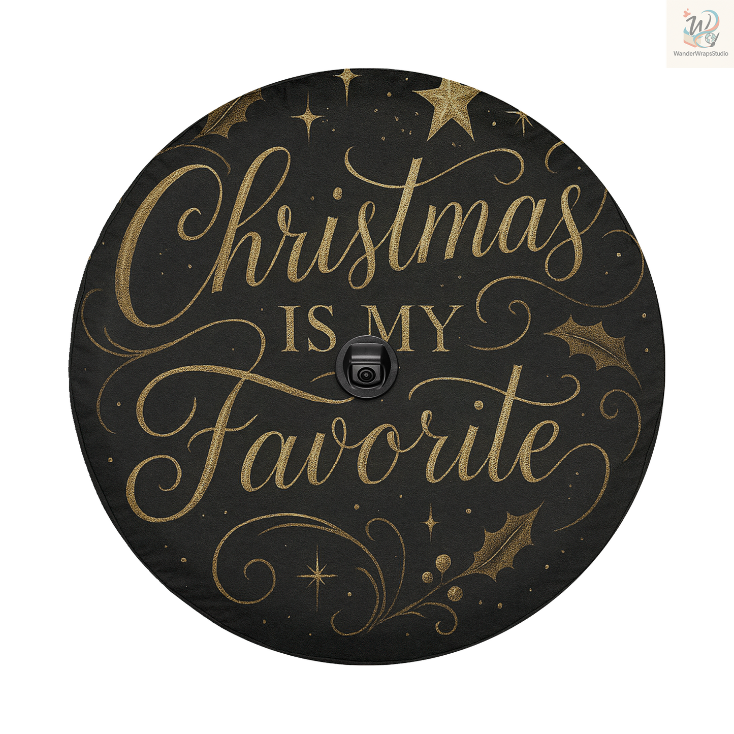 Christmas Is My Favorite Spare Tire Cover – Waterproof UV Resistant Protector with Camera Hole