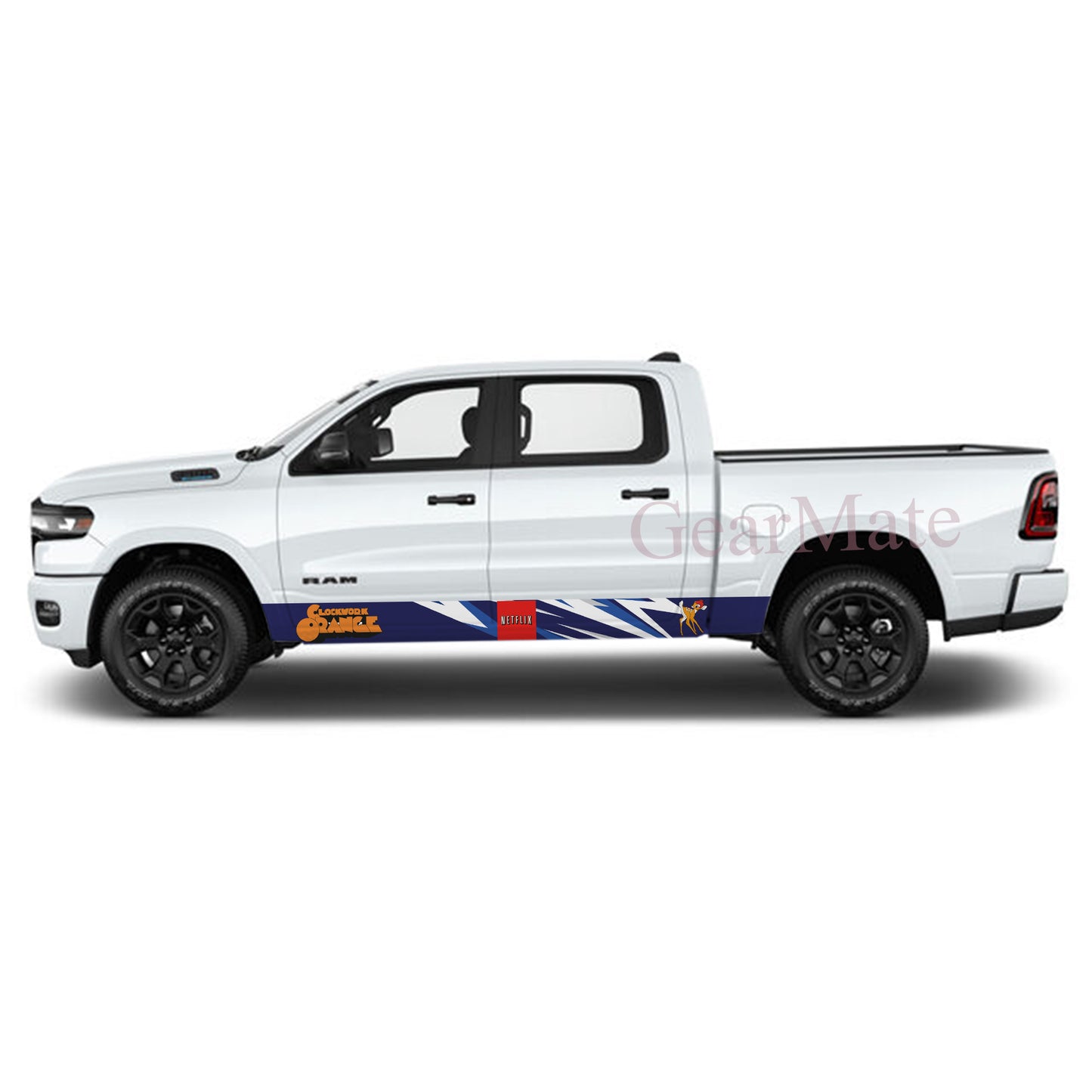 High Octane Netflix Rocker Panel Graphic Decal Kit (Left & Right Sides) - High Quality Vinyl for Trucks & SUVs